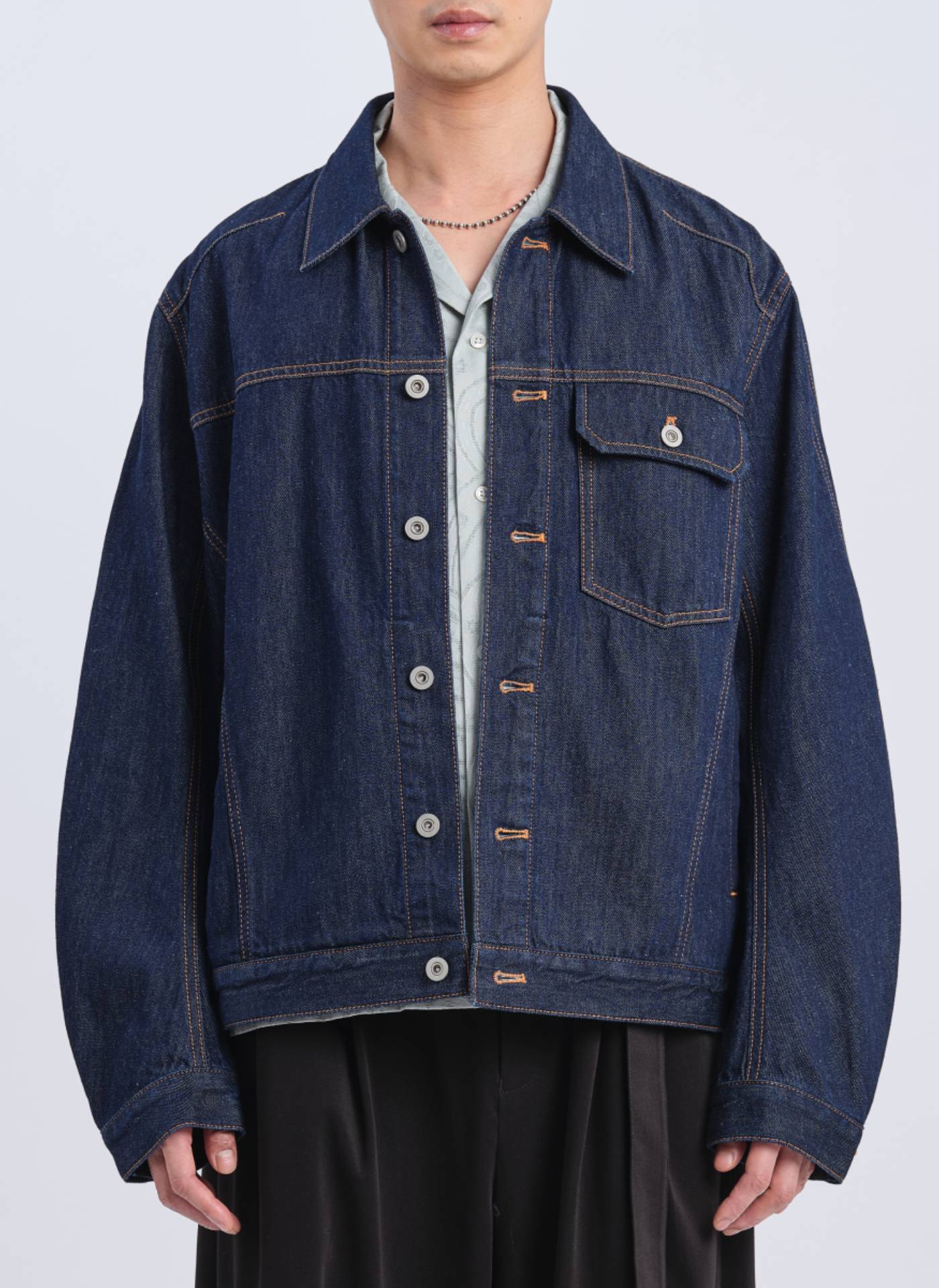 Indigo Cotton Linen Denim Jacket for Women - Vintage Washed Denim Coat with Button Front - Casual Outerwear for Spring, Fall & Travel