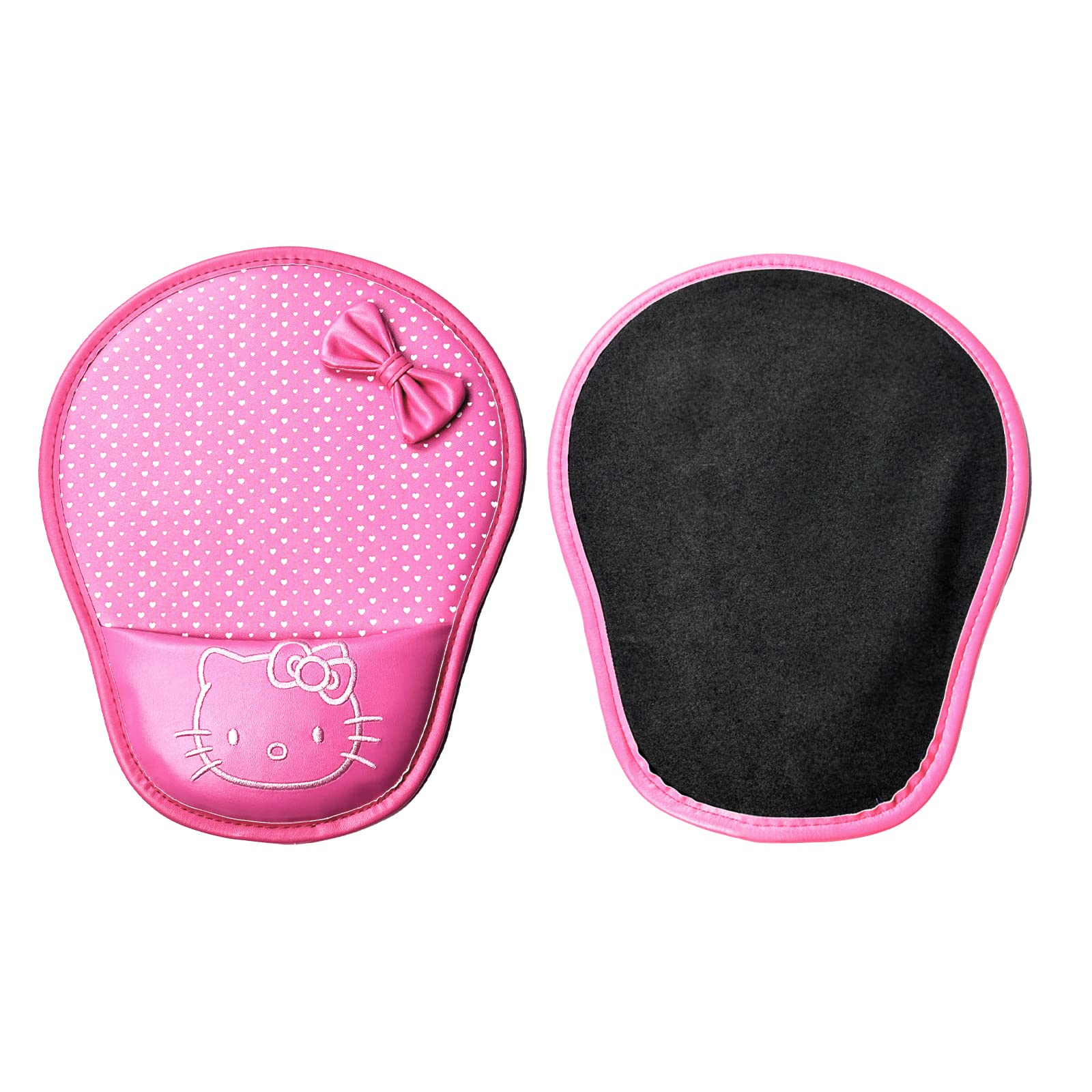 Ergonomic Mouse Pad with Wrist Support - PU Leather Computer Wrist Rest for Office & Gaming - Comfortable Mouse Mat for Long Hours Use (Pink) - Perfect for Home Office, Gaming Setup & Workstation Comfort