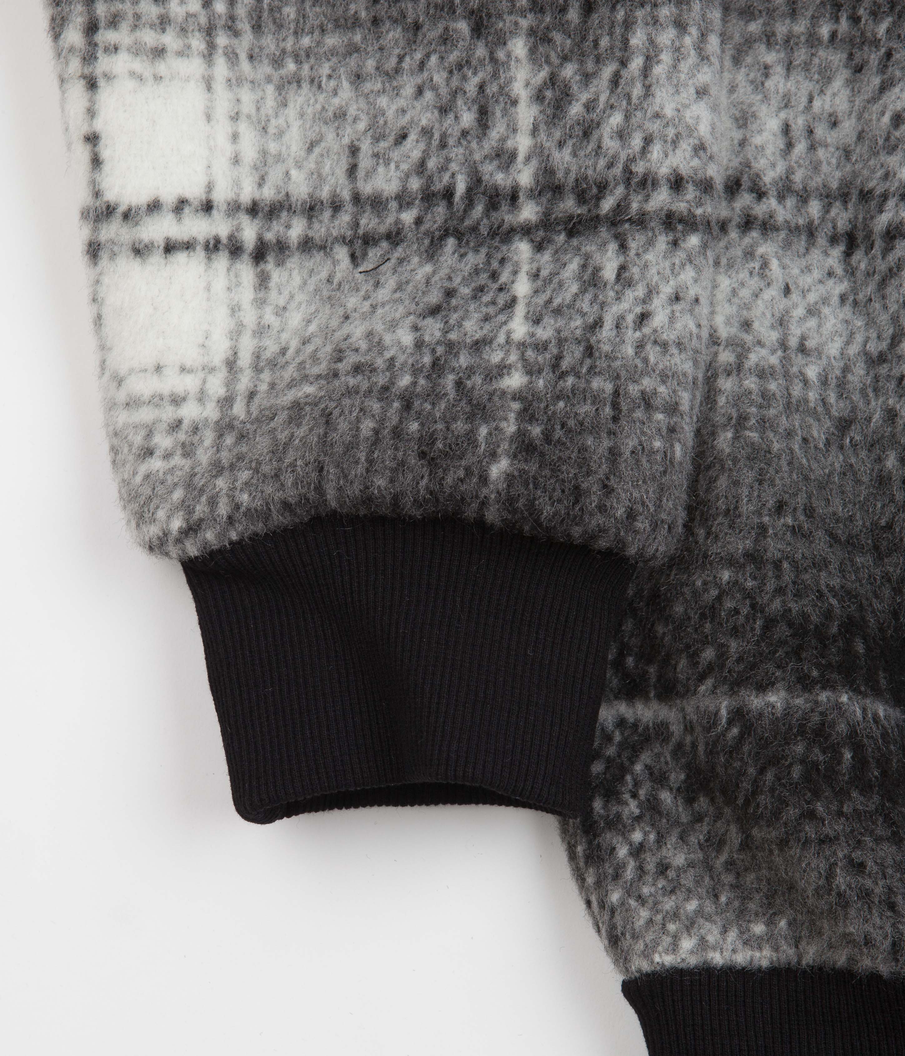 Butter Goods Heavyweight Plaid Hoodie for Men & Women - Black & White - Cozy Winter Wear for Outdoor Activities & Casual Street Style