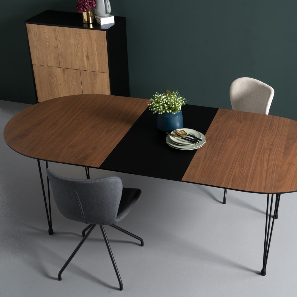 GRYTA Modern Dining Chair - Grey Upholstered Seat - Comfortable & Stylish for Kitchen, Dining Room, or Home Office