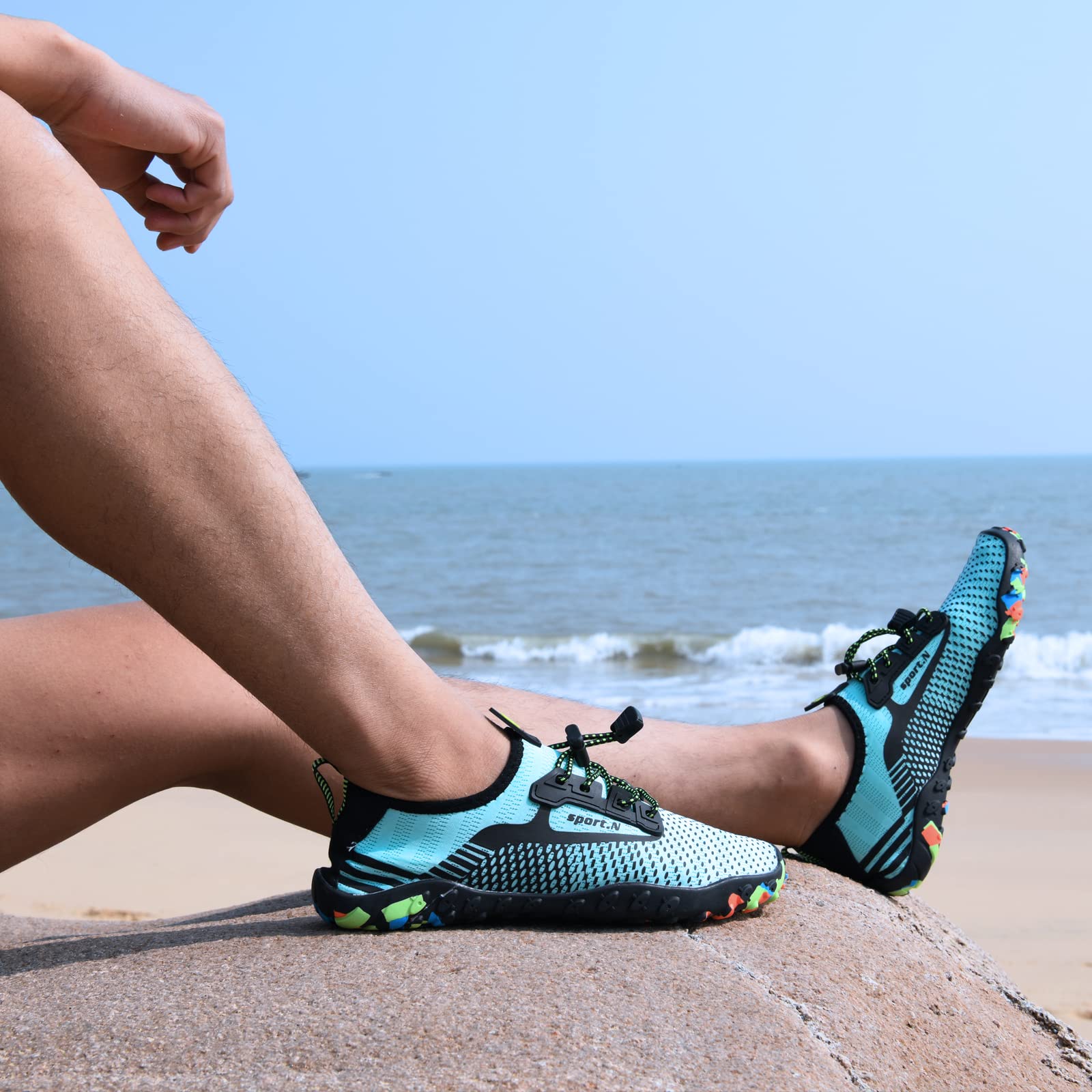 WateLves Water Shoes for Men & Women - Barefoot Beach Swim Shoes, Quick-Dry Aqua Socks for Pool, Surf, Yoga & Water Aerobics | Perfect for Beach Vacations, Water Sports & Outdoor Activities