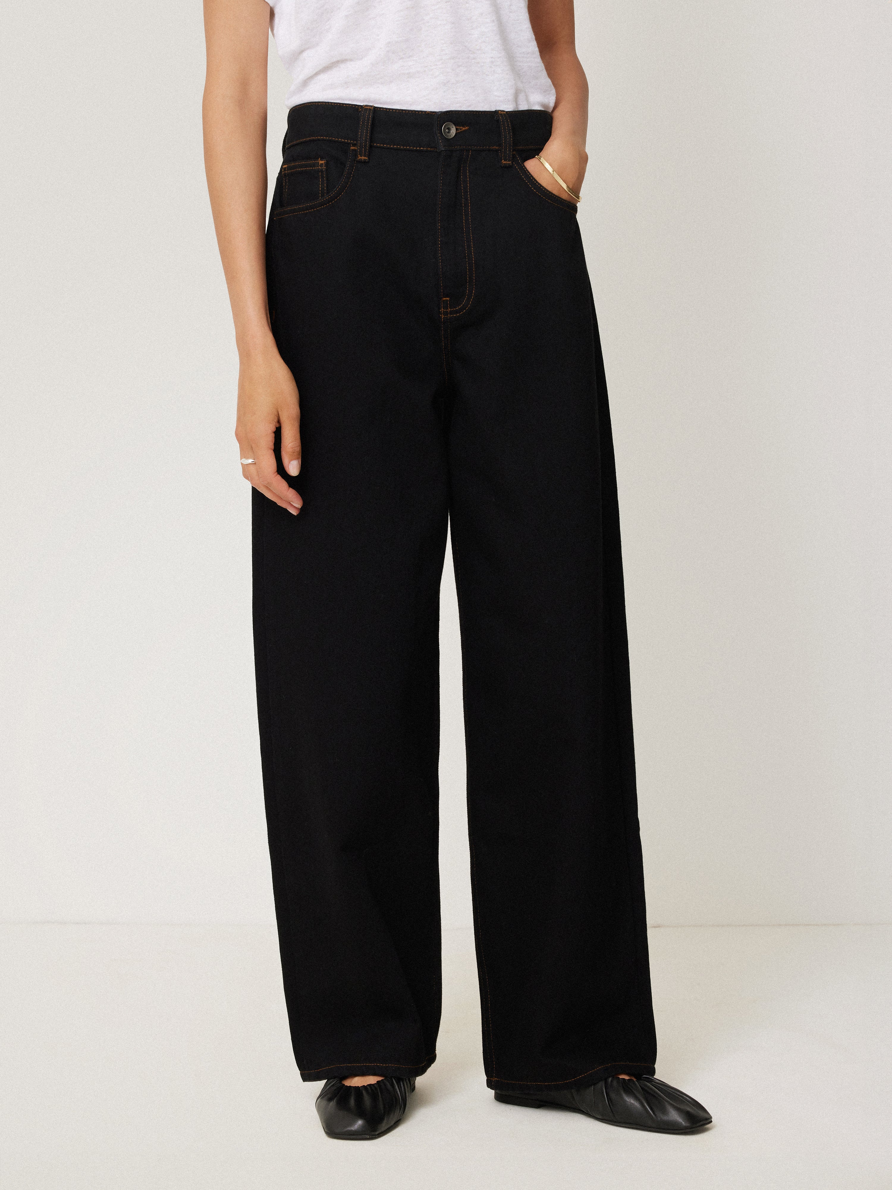 Lucia High Waisted Jeans for Women - Slim Fit Black Denim Pants | Perfect for Casual Wear, Office & Date Night Outfits
