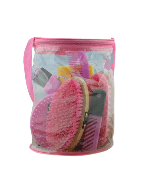 Pink Kids Grooming Kit for Girls - Complete Hair Care Set with Comb, Brush & Accessories - Perfect for Travel, Birthday Gifts & Daily Use