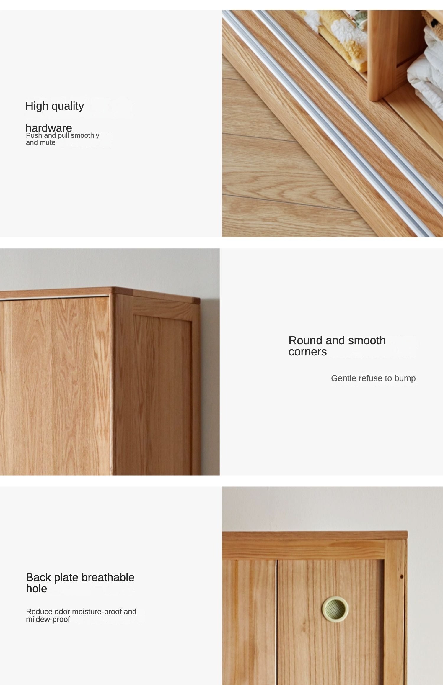 Solid Oak Wood Sliding Door Wardrobe - Durable & Stylish Closet Storage for Bedroom, Living Room, and Office Organization