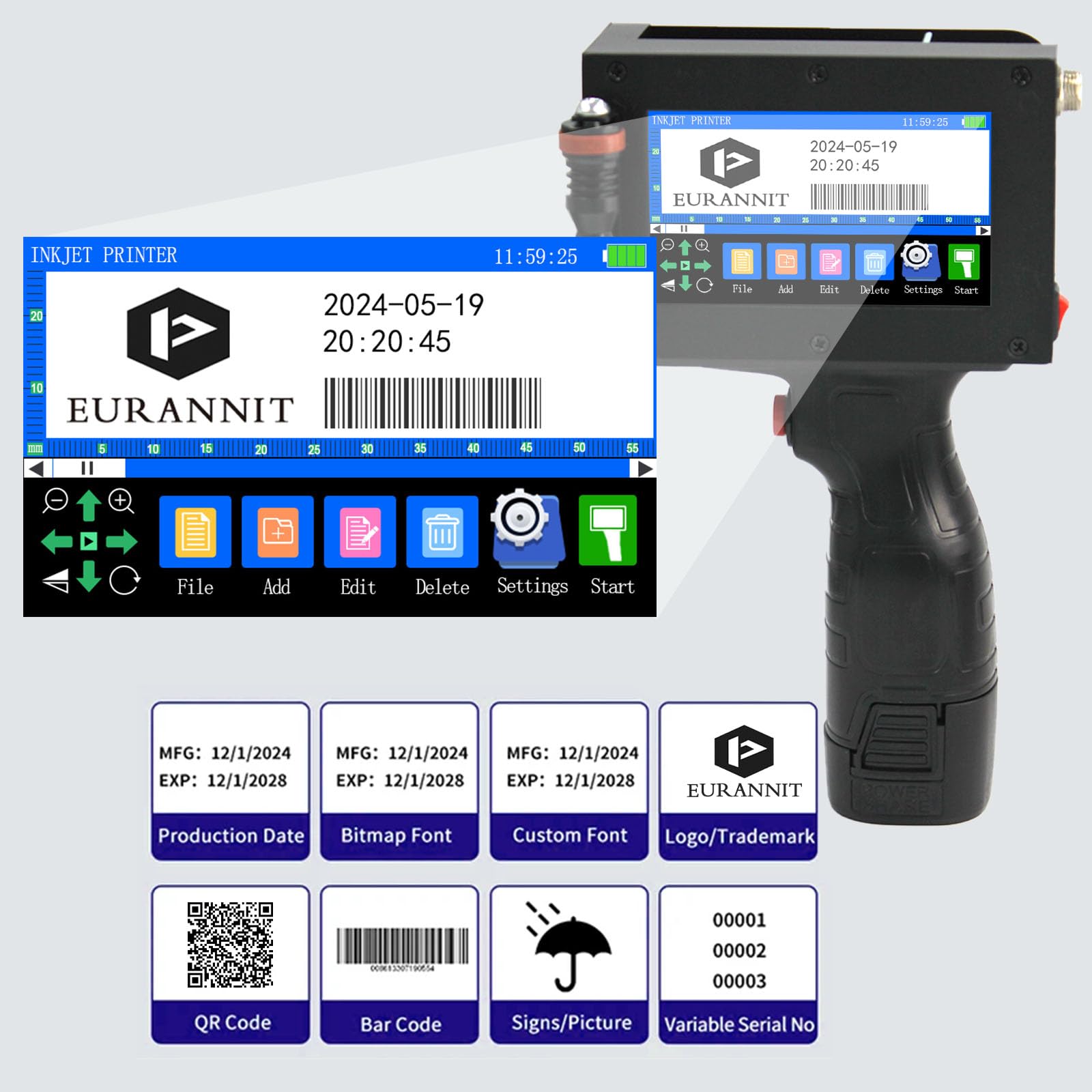 E16-1 Handheld Inkjet Printer - 1