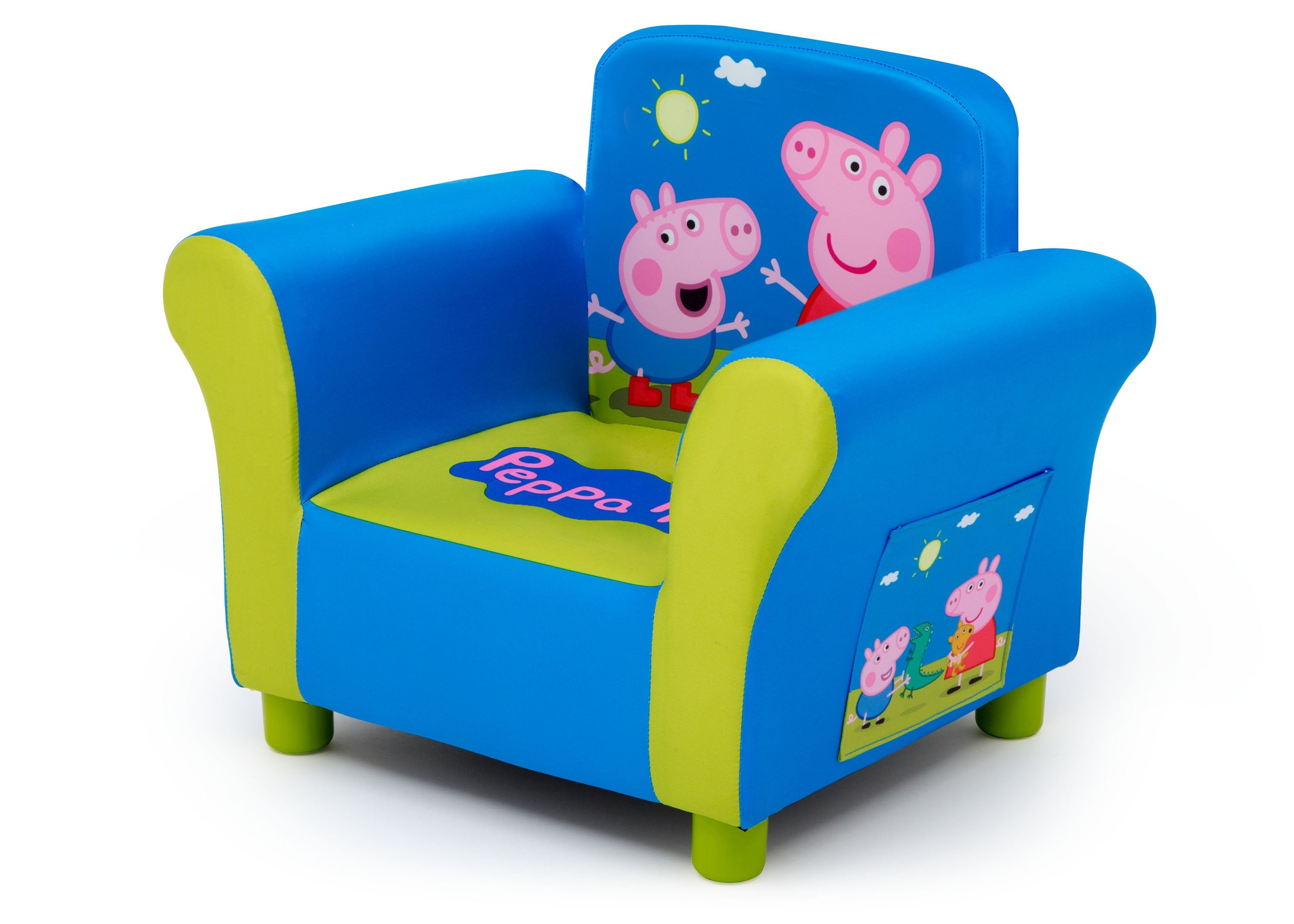 Peppa Pig Kids Upholstered Chair - Soft & Comfortable Children's Chair for Bedroom, Playroom, or Nursery - Perfect for Reading, Relaxing, and Pretend Play