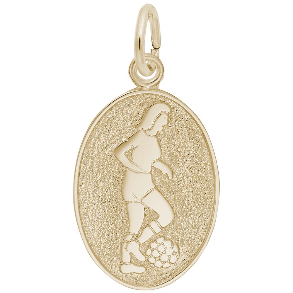 Women's Soccer Charm Pendant - Sterling Silver Soccer Ball Charm for Bracelets & Necklaces - Perfect Gift for Female Soccer Players & Fans