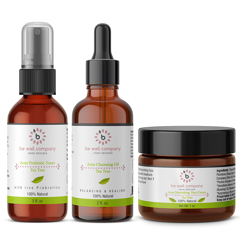 Tea Tree Acne Face Kit for Clear Skin - Acne Treatment Set with Natural Ingredients for Oily & Sensitive Skin | Perfect for Daily Skincare Routine & Blemish Control