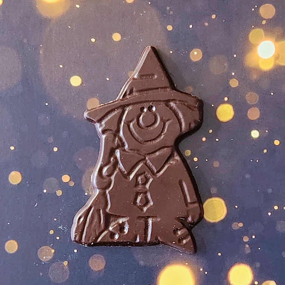 Enchanting Chocolate Witch - Handmade Dark Chocolate Halloween Treats for Parties, Gifts & Witch-Themed Events