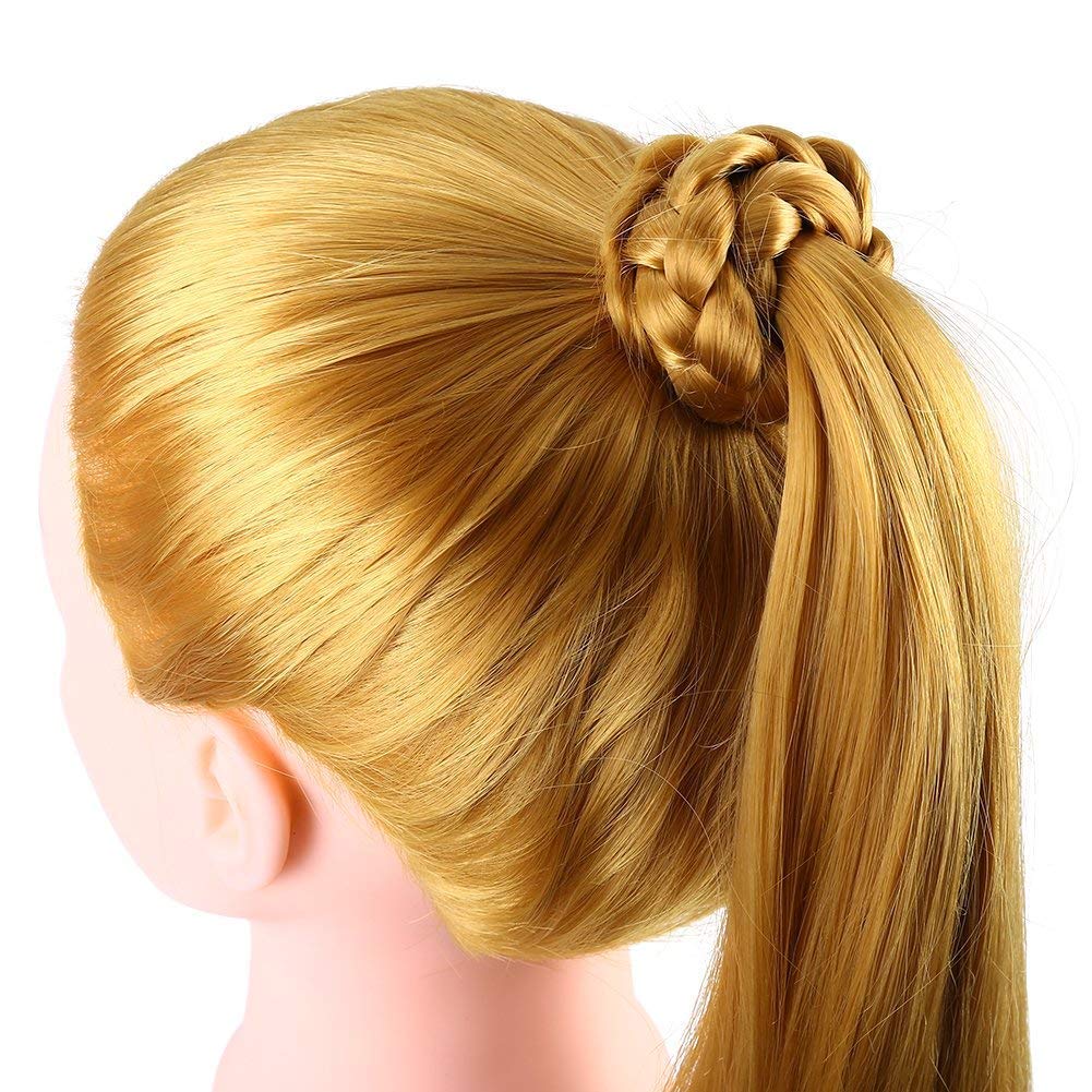Pema Professional Hair Extensions & Wigs - 30 Inch Blonde Shoulder-Length Hair Dummy for Styling, Cutting Practice & Training - Perfect for Salon Students, Cosmetologists & Hairdressers