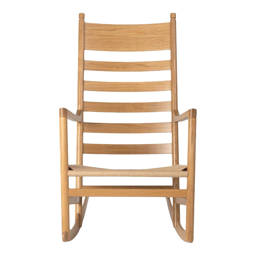 CH45 Rocking Chair - Comfortable Wooden Rocking Chair for Living Room, Nursery & Porch - Perfect for Relaxing, Nursing & Reading