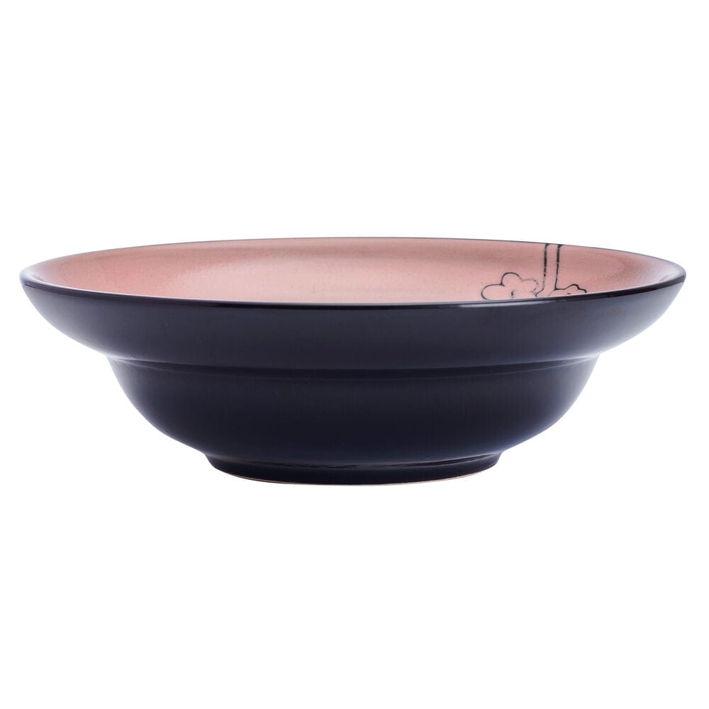 Song Bird Pink Set of 4 Soup and Cereal Bowls - Perfect for Breakfast, Lunch & Dinner - Microwave & Dishwasher Safe - Elegant Tableware for Home, Restaurant or Gift