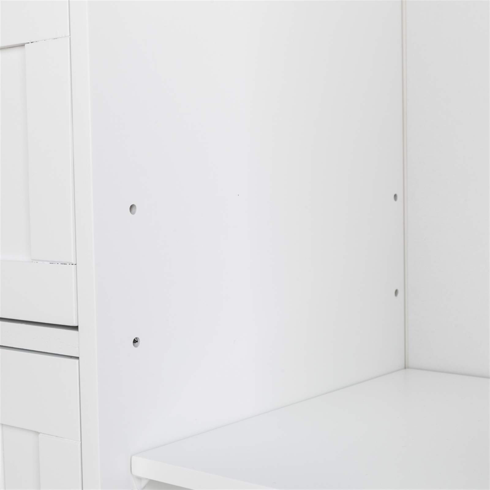4-Drawer Wooden Bathroom Storage Cabinet with Adjustable Shelf - Free Standing Floor Organizer for Bathroom, Living Room & Kitchen - Perfect for Towel Storage, Toiletries Organization & Home Decor
