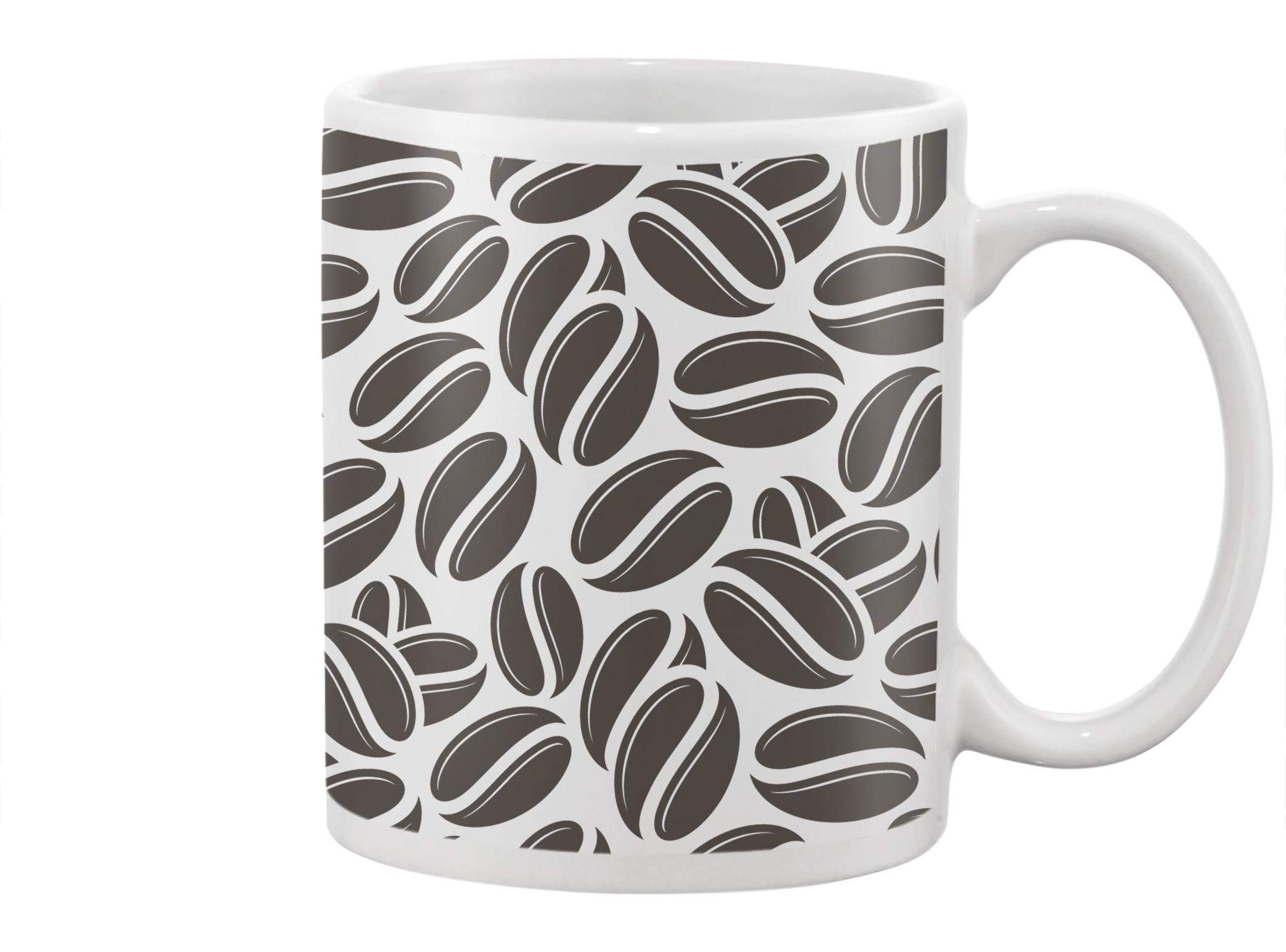 Premium Black Coffee Beans Ceramic Mug - 12oz Insulated Travel Mug for Hot & Cold Drinks - Perfect for Home, Office, Camping & Gifts