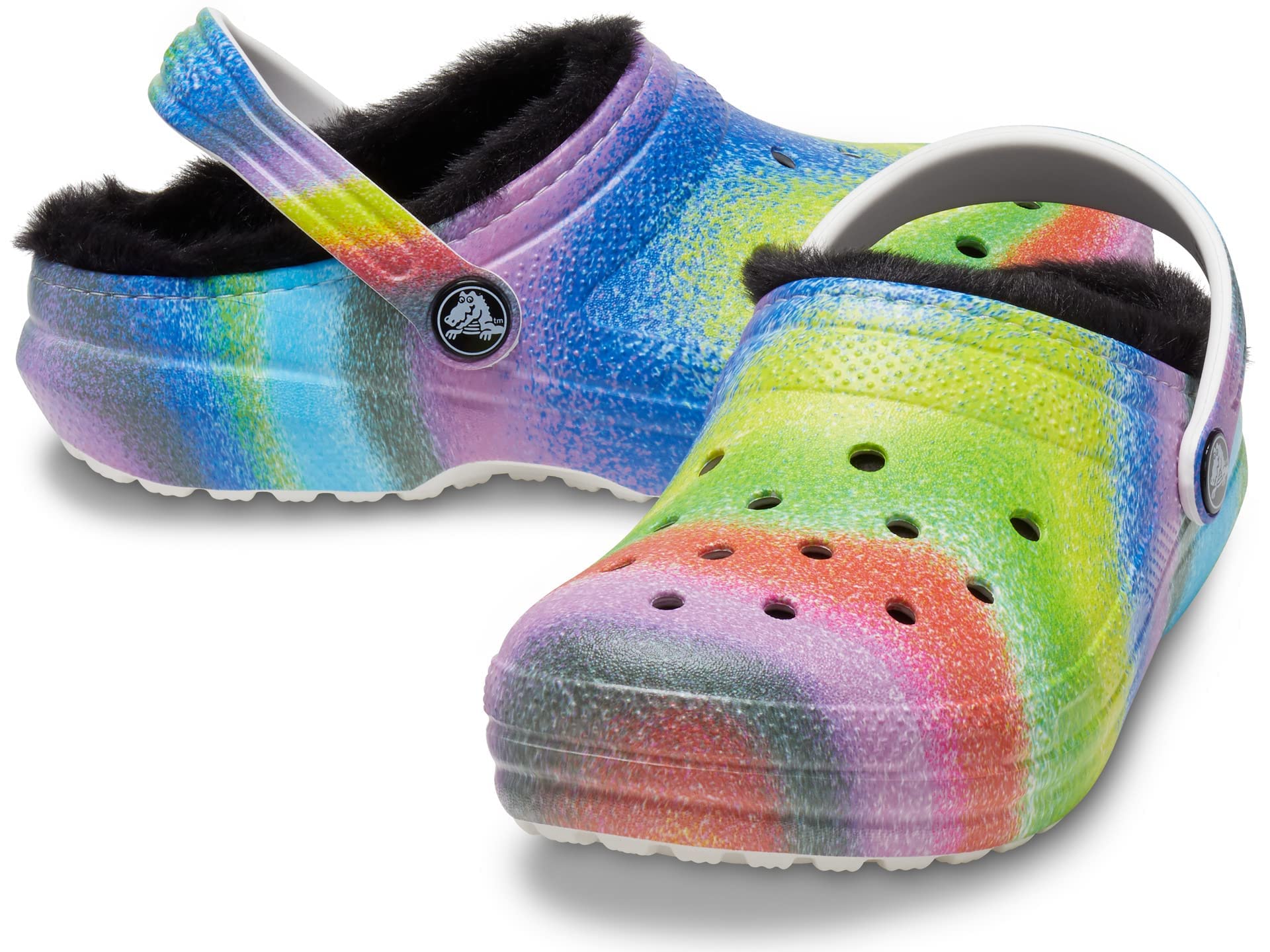 Crocs Unisex-Child Classic Marbled Tie Dye Lined Clogs for Kids - Comfortable Waterproof Slip-On Shoes for School, Beach & Outdoor Play