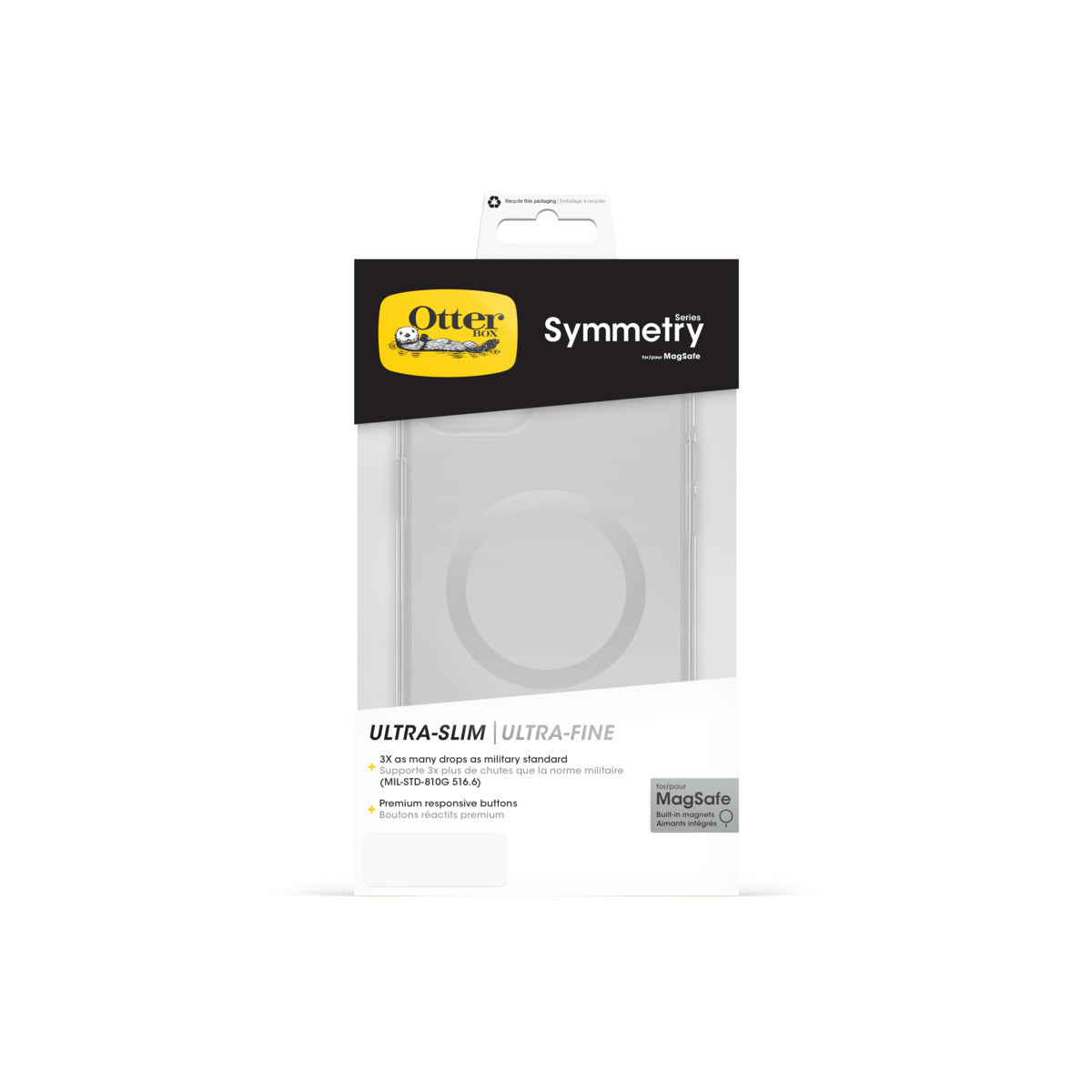 Otterbox MagSafe Symmetry Series Protective Case for iPhone 15 Plus - Slim & Durable Cover with Magnetic Alignment for Wireless Charging | Perfect for Work, Travel & Outdoor Activities