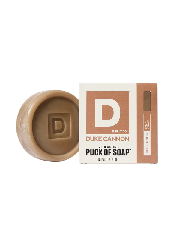 Duke Cannon Buck Moon Puck Soap Bar - Natural Glycerin Soap for Men, Handmade in USA - Perfect for Camping, Travel & Outdoor Adventures
