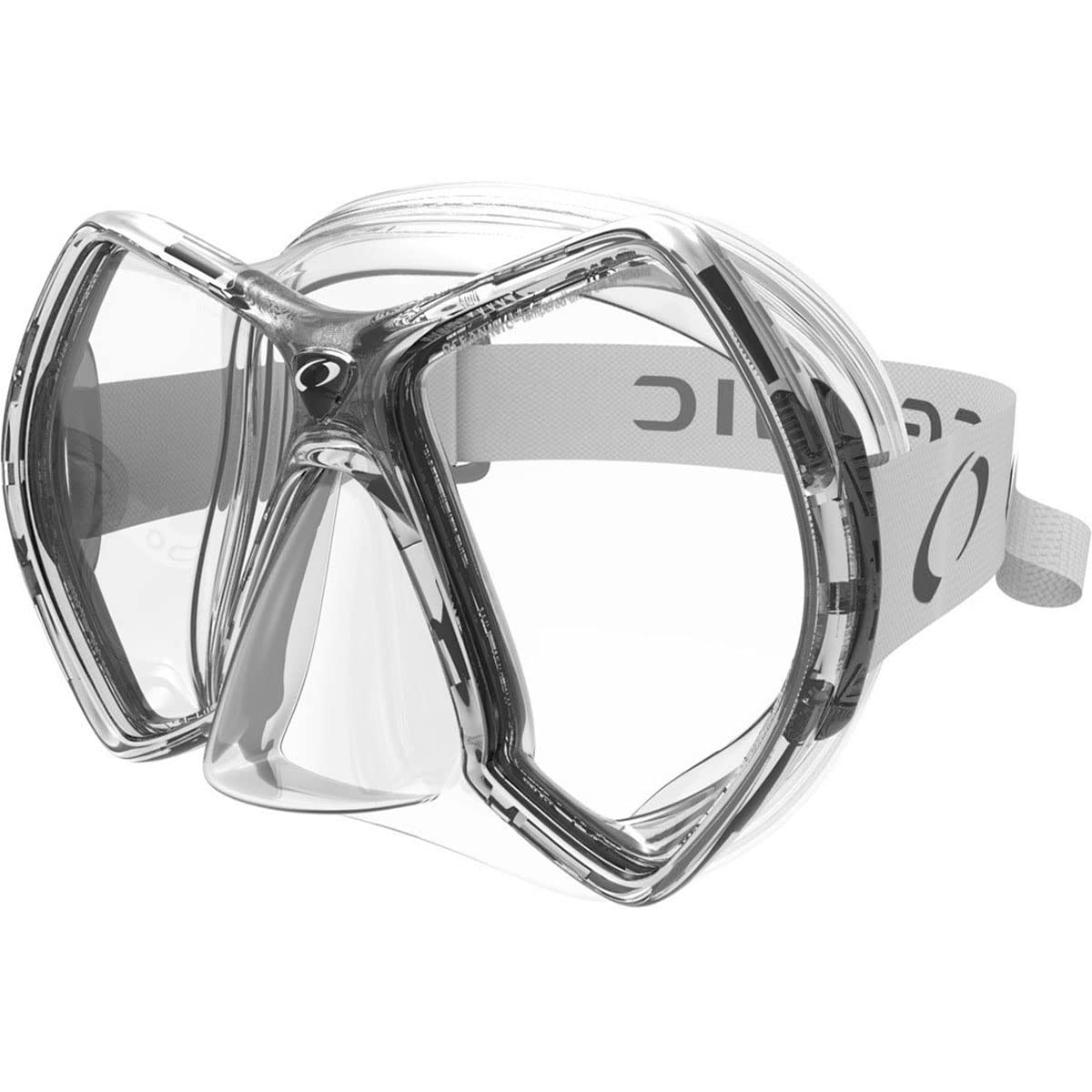 Oceanic Cyanea Ultra Scuba Mask with Clear Lens - Black/Gray Snorkeling Gear for Adults - Perfect for Underwater Exploration, Diving & Marine Life Observation