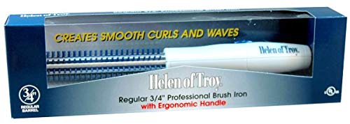 Helen Of Troy Professional Hair Styling Brush Iron - 3/4 Inch Ceramic Tourmaline Flat Iron for Straightening & Smoothing (Pack of 2) - Perfect for Salon Stylists & Home Hair Care