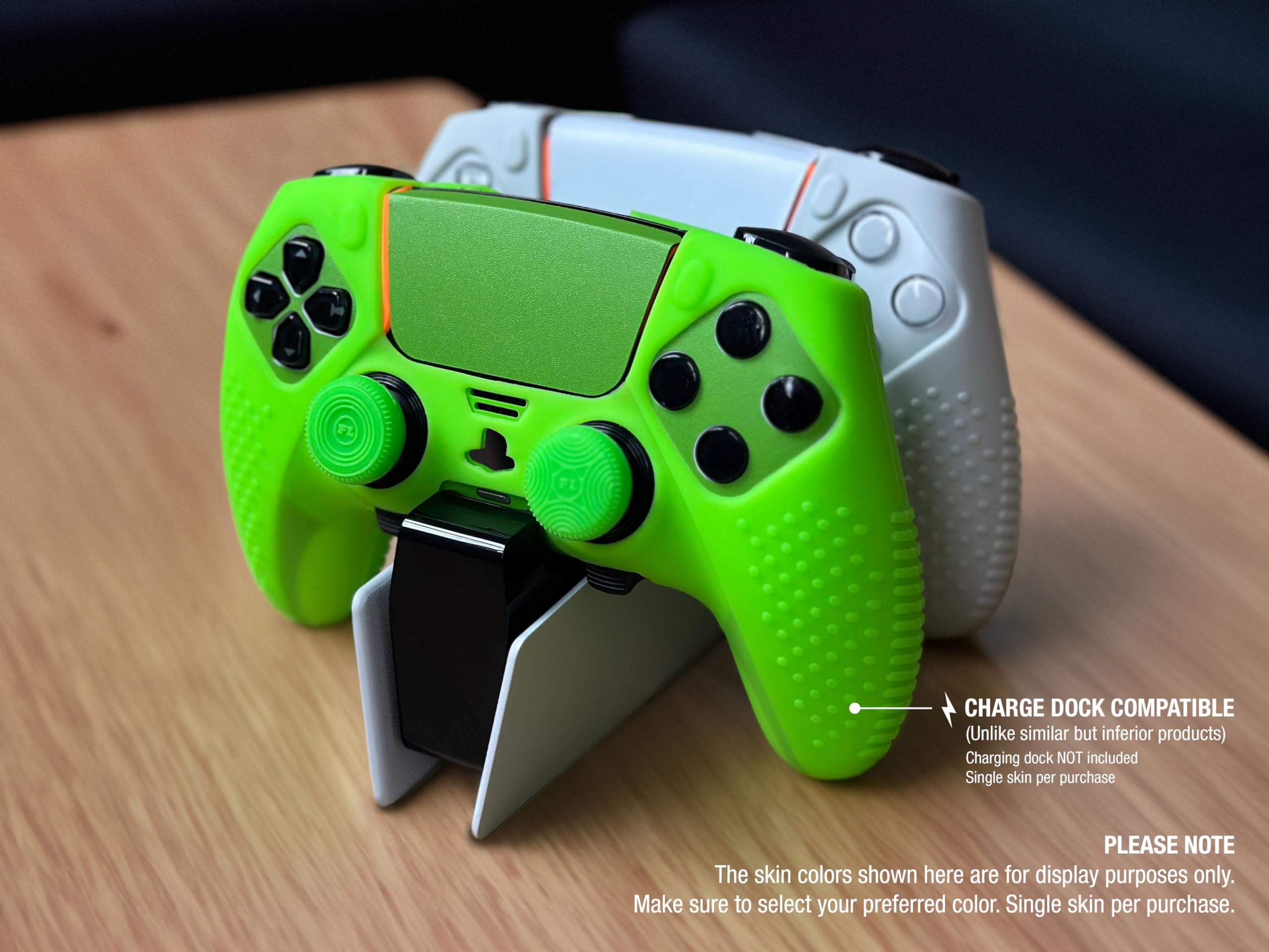 Foamy Lizard Eclipse PS5 Edge Controller Skin Combo Set - Dock-Compatible, Protective Stickers, Non-Slip Soft Gel Silicone Cover, Faceplate & Thumb Grips for PlayStation 5 DualSense Edge - Perfect for Gaming, Travel & Long Play Sessions
