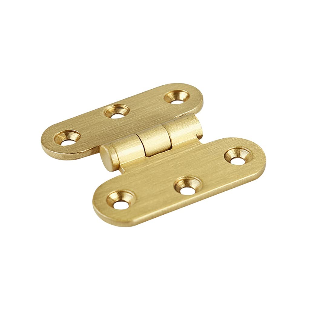 2Pcs Copper Mini Flat Small Box Folding Butt Hinges - Durable Door Hardware for DIY Crafts, Jewelry Boxes & Woodworking Projects