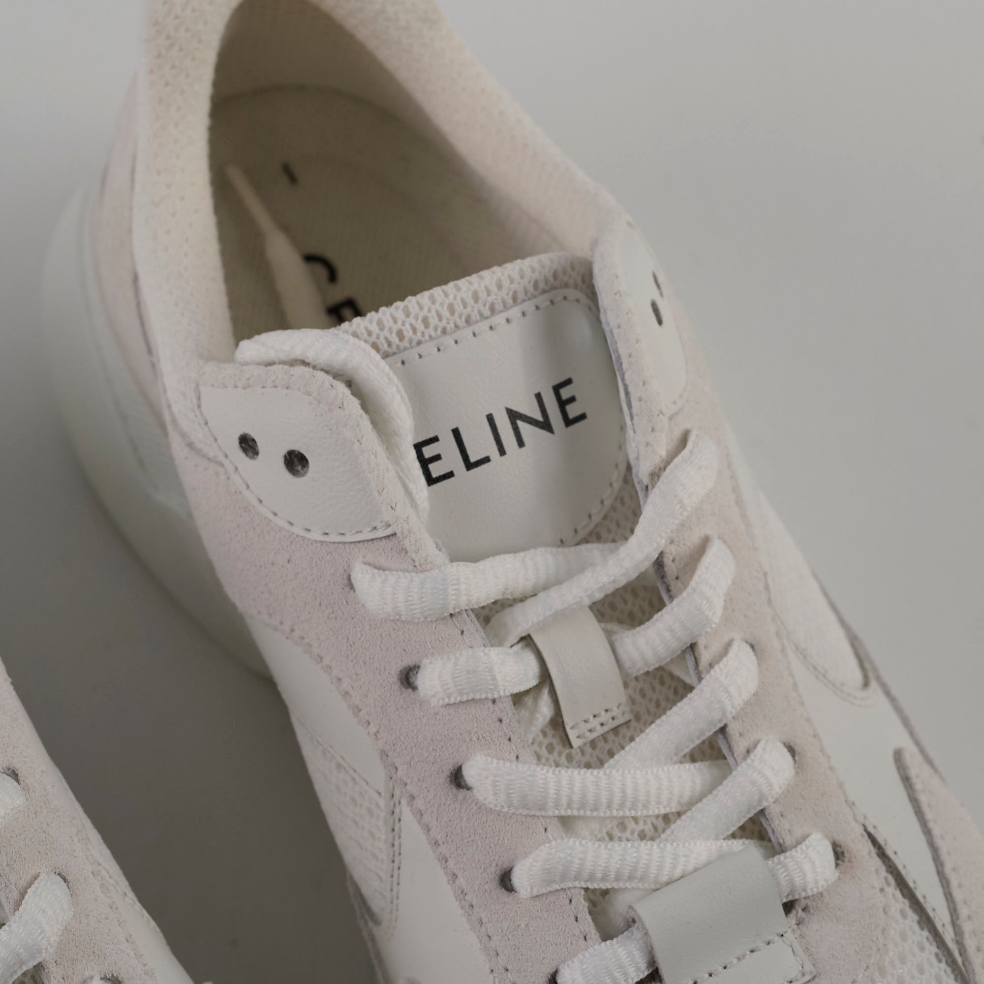 Celine Runner CR 03 Low Lace Up Sneakers - Mesh & Suede Calfskin Men's Fashion Shoes for Casual Wear & Street Style
