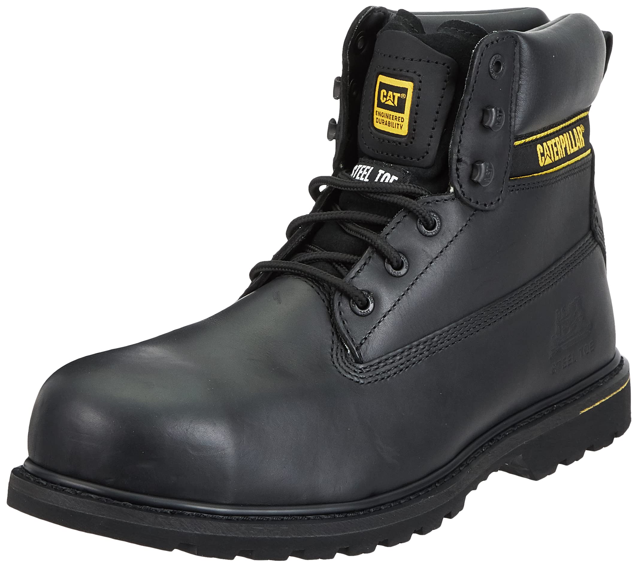 Caterpillar Men's Holton Steel Toe Work Boots - Waterproof Safety Shoes for Construction, Warehouse & Outdoor Work - ASTM F2413-11 Compliant