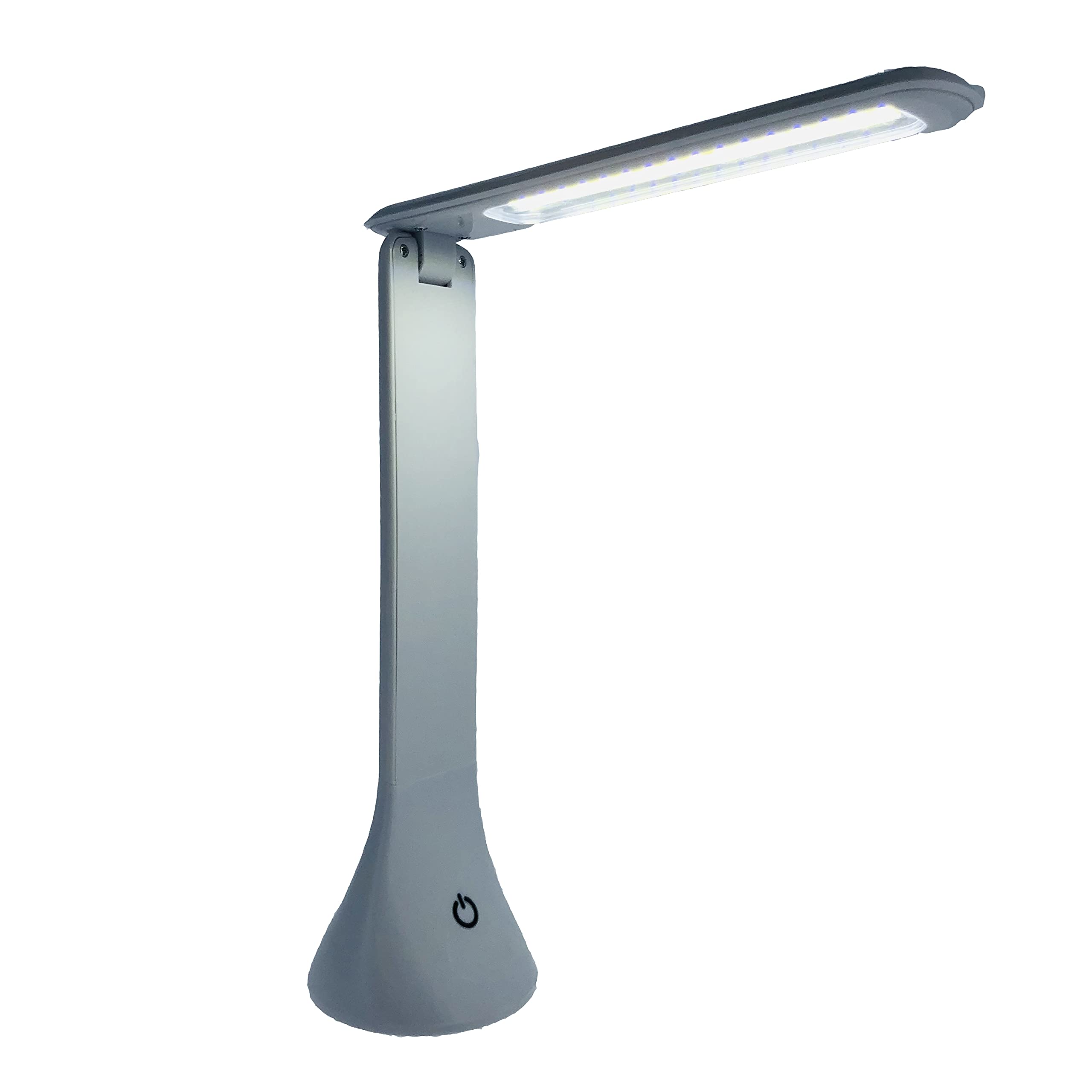 LED Touch Activated Folding Desk Lamp - Adjustable Brightness, USB Rechargeable, Eye Protection for Home Office, Study, Reading & Nightstand Use