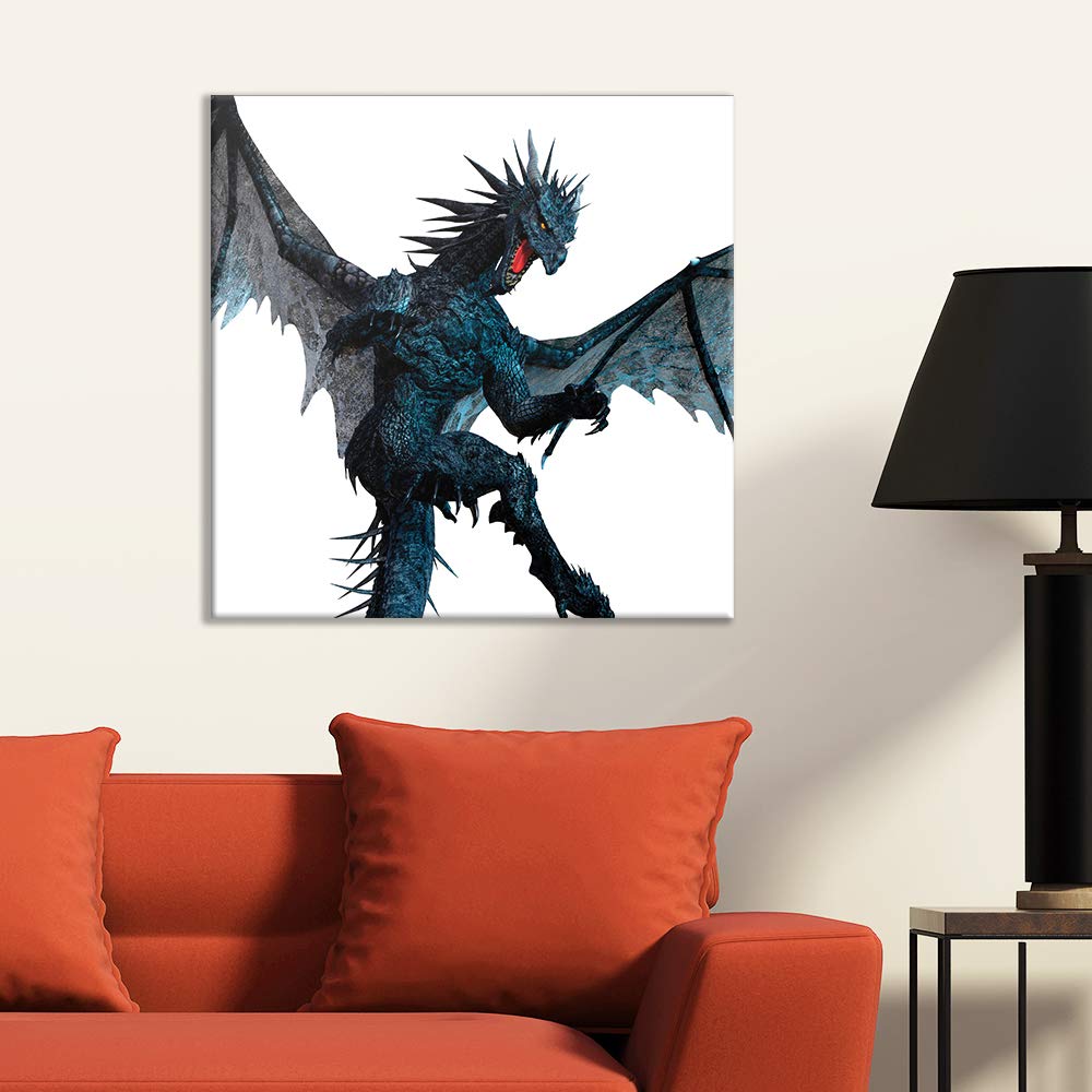 Wall26 Dragon Wings Canvas Wall Art - 24x24 Inches Giclee Painting for Bedroom, Living Room, and Home Decoration