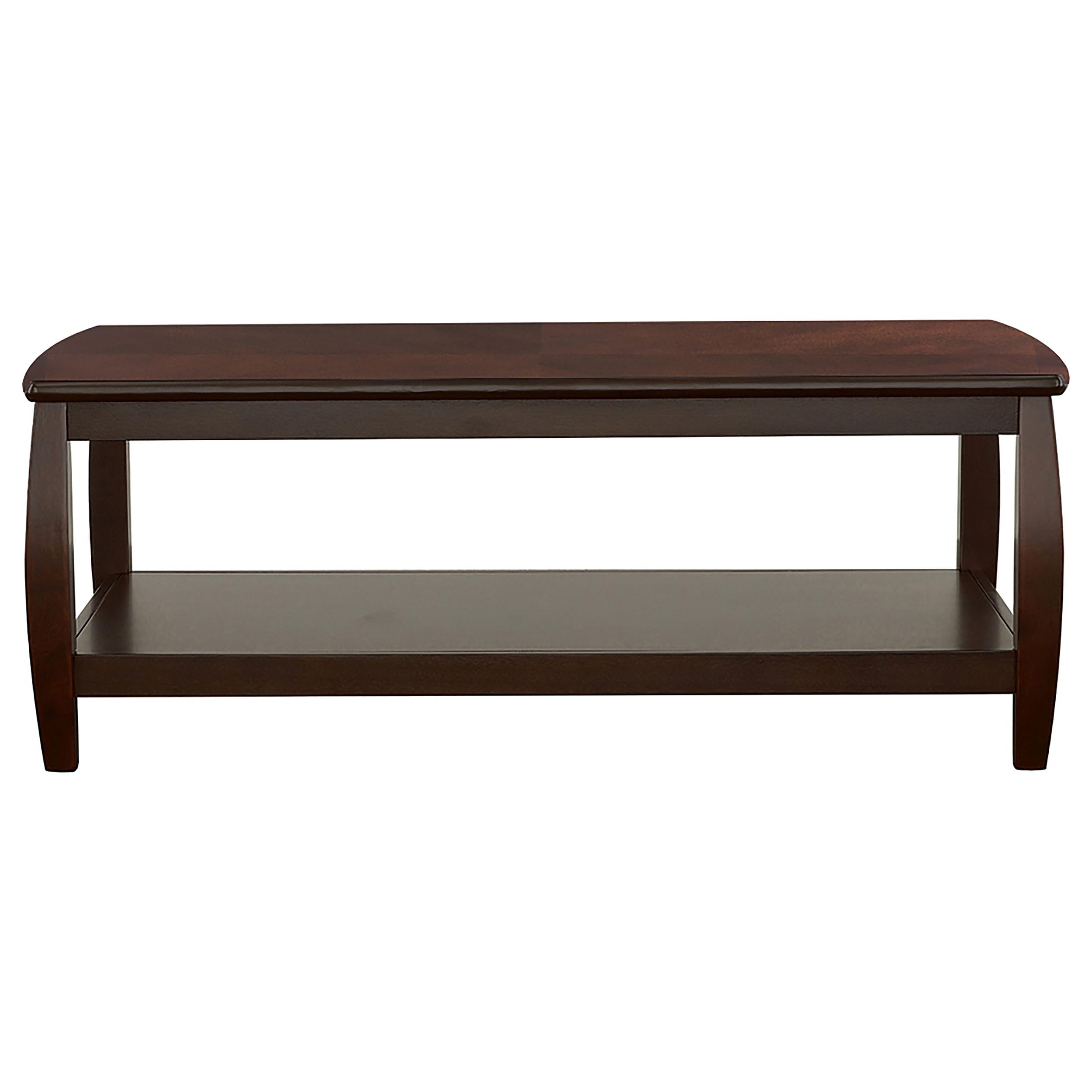 Marina Coffee Table with Shelf in Cappuccino Finish - Modern Living Room Furniture by Coaster - Perfect for Small Spaces & Home Decor 701078