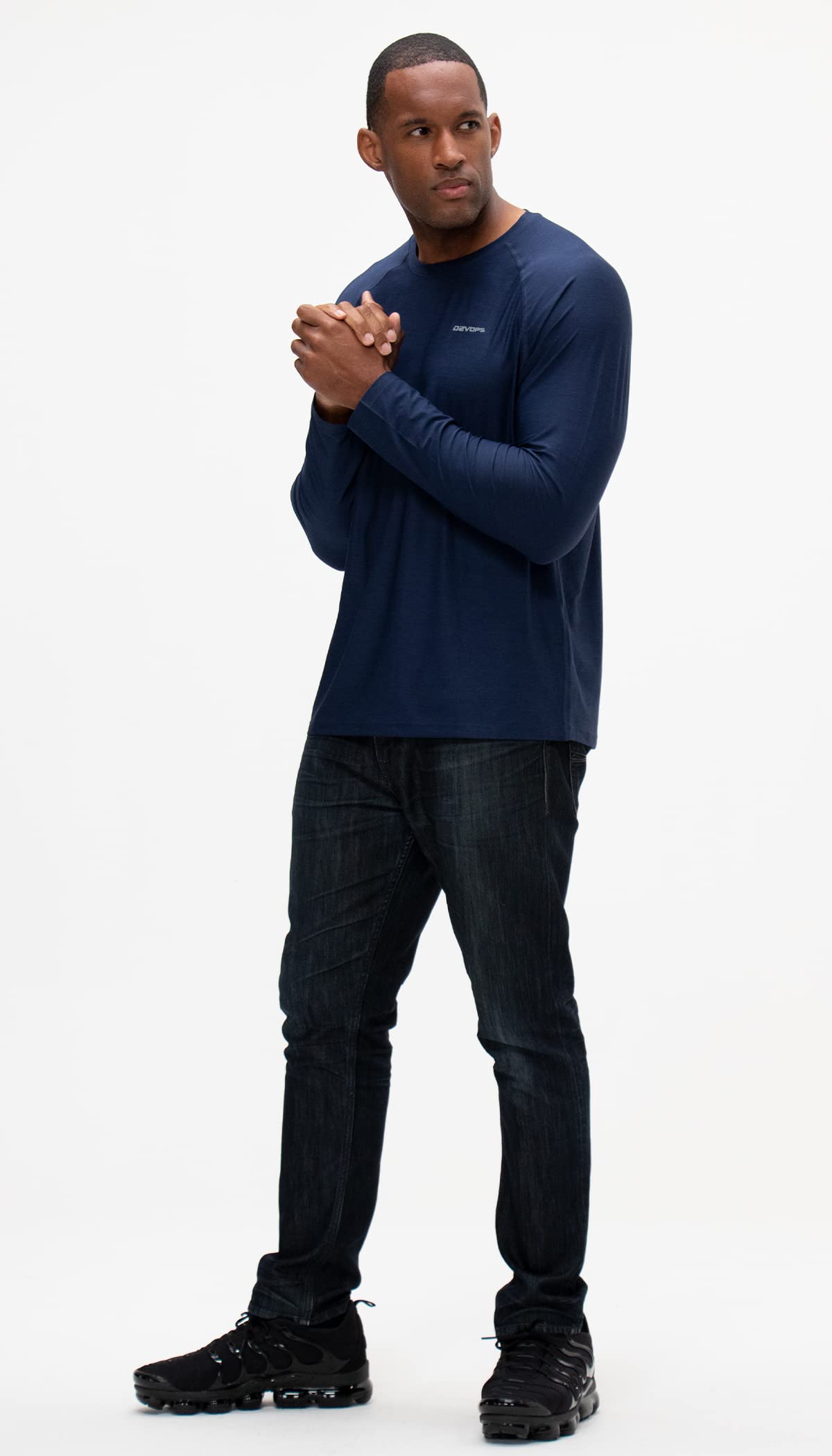 DEVOPS Men's Hoodie - Long Sleeve Pullover for Fishing, Hiking, Running & Workout | Comfortable Casual Wear for Outdoor Activities & Gym