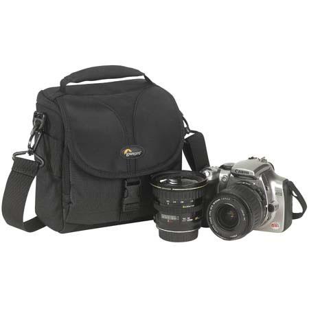 Lowepro Rezo 140 AW Waterproof DSLR Camera Bag - Compact Protective Case for Canon Nikon Sony Cameras & Lenses - Perfect for Travel, Hiking & Outdoor Photography (Black)