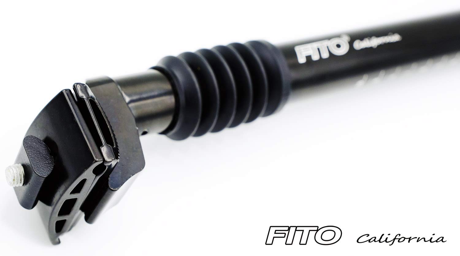 Fito 27.2 x 350mm Suspension Seatpost for Bicycle - Shock Absorbing Comfort Bike Seat Post with Adjustable Clamp (Black) - Perfect for Mountain Bikes, Road Bikes & Commuting