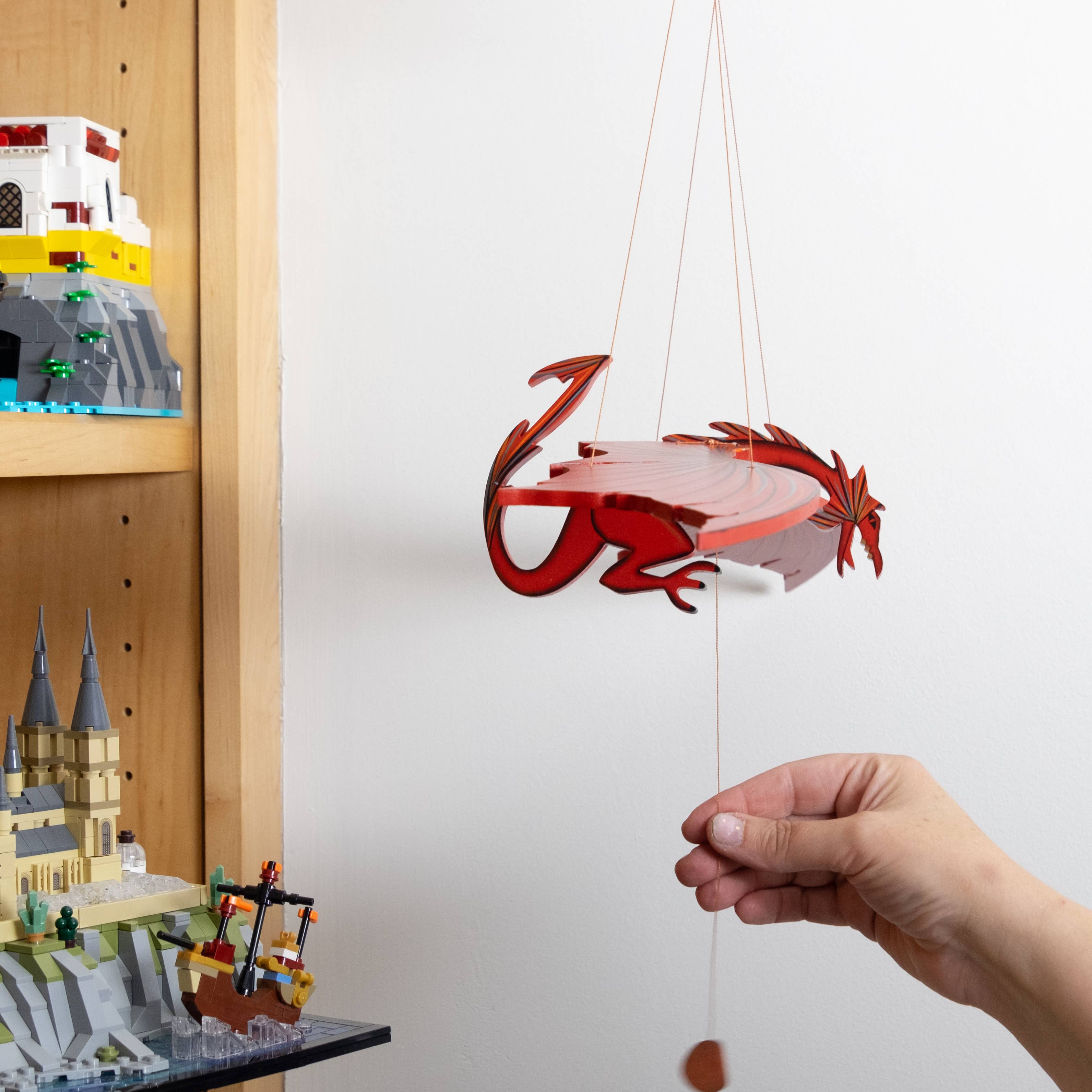 Dragon Flying Mobile - Welsh Themed Handmade Decor for Home & Nursery | Perfect for Baby Showers, Gifts & Celtic-Themed Parties
