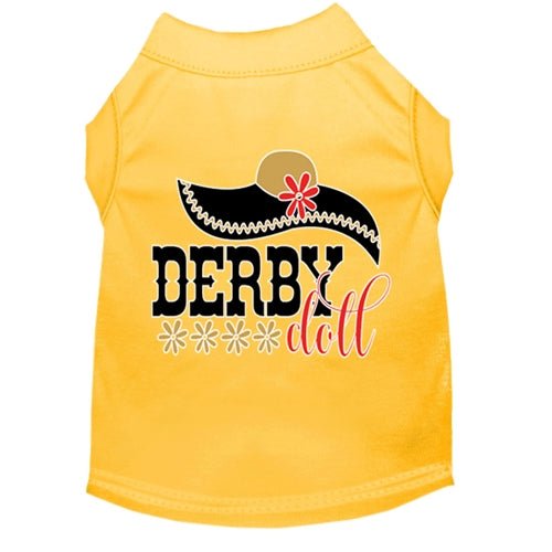Derby Doll Screen Print Dog Shirt - Colorful Pet Apparel for Small & Medium Dogs - Perfect for Dog Shows, Pet Parties & Daily Walks