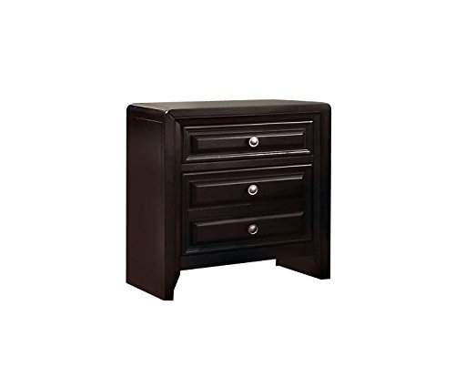 Furniture of America Melbourne Nightstand in Espresso Finish - Modern Bedside Table for Bedroom, Living Room, or Guest Room