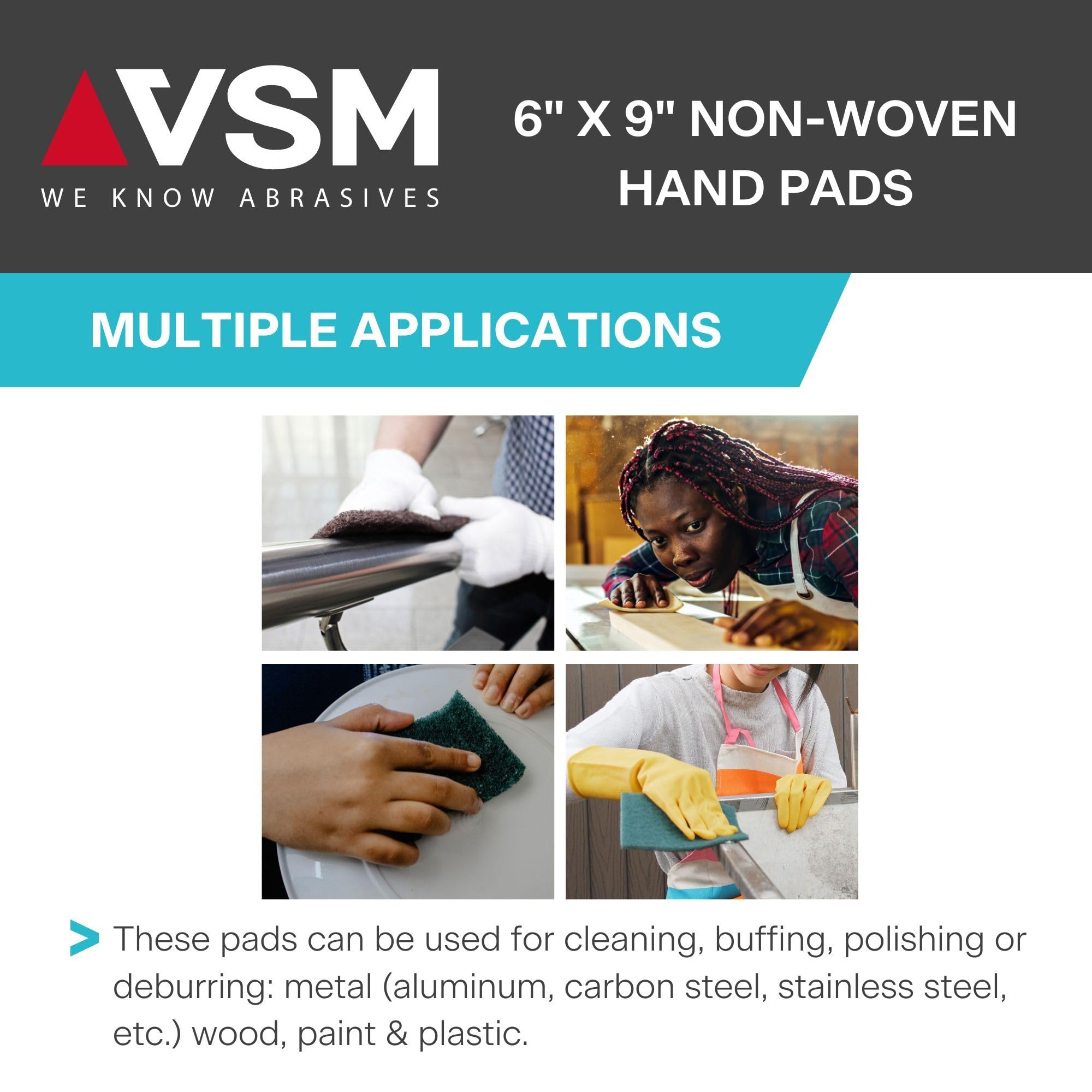 VSM Non-Woven Abrasive Hand Pads 6