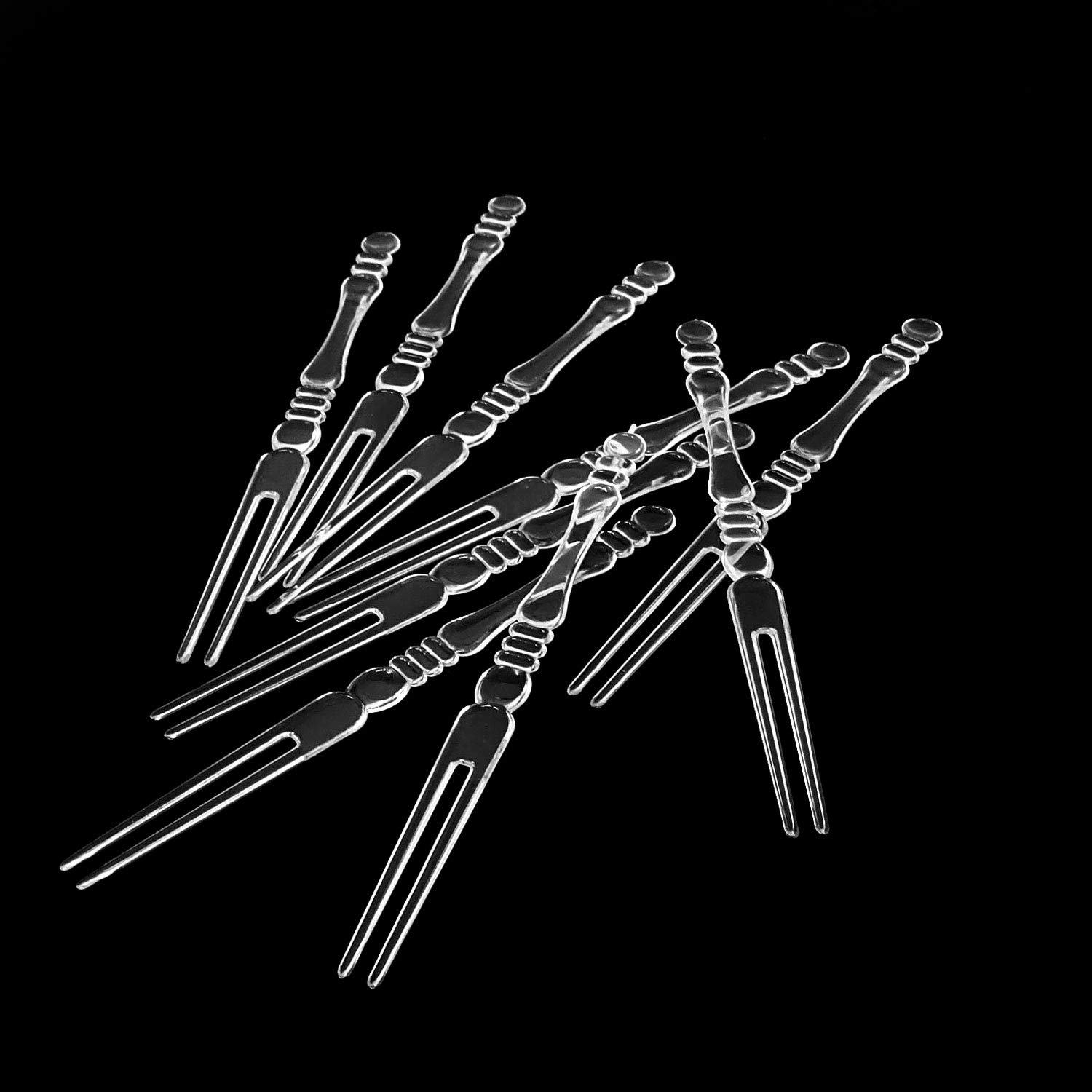 Honbay 240PCS Disposable Plastic Mini Forks - Cake, Fruit, Cocktail & Appetizer Picks for Home, Bar, Party & Wedding Events - Perfect for Desserts, Finger Foods & Charcuterie Boards