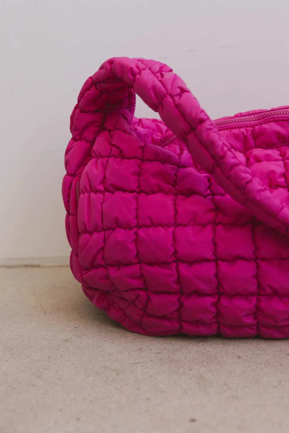 Nora Quilted Tote Bag for Women - Stylish Fuchsia Crossbody Shoulder Bag - Perfect for Work, Travel & Shopping