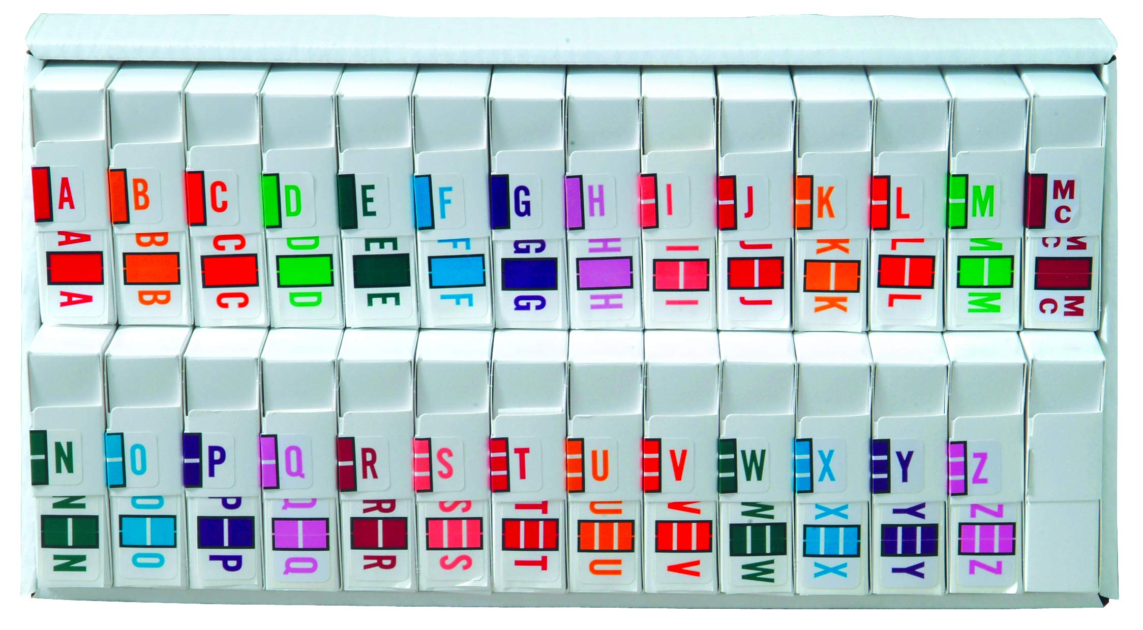 Doctor Stuff - A-Z Alphabet File Folder Labels with Tray, 27 Rolls (500/Roll), 15/16