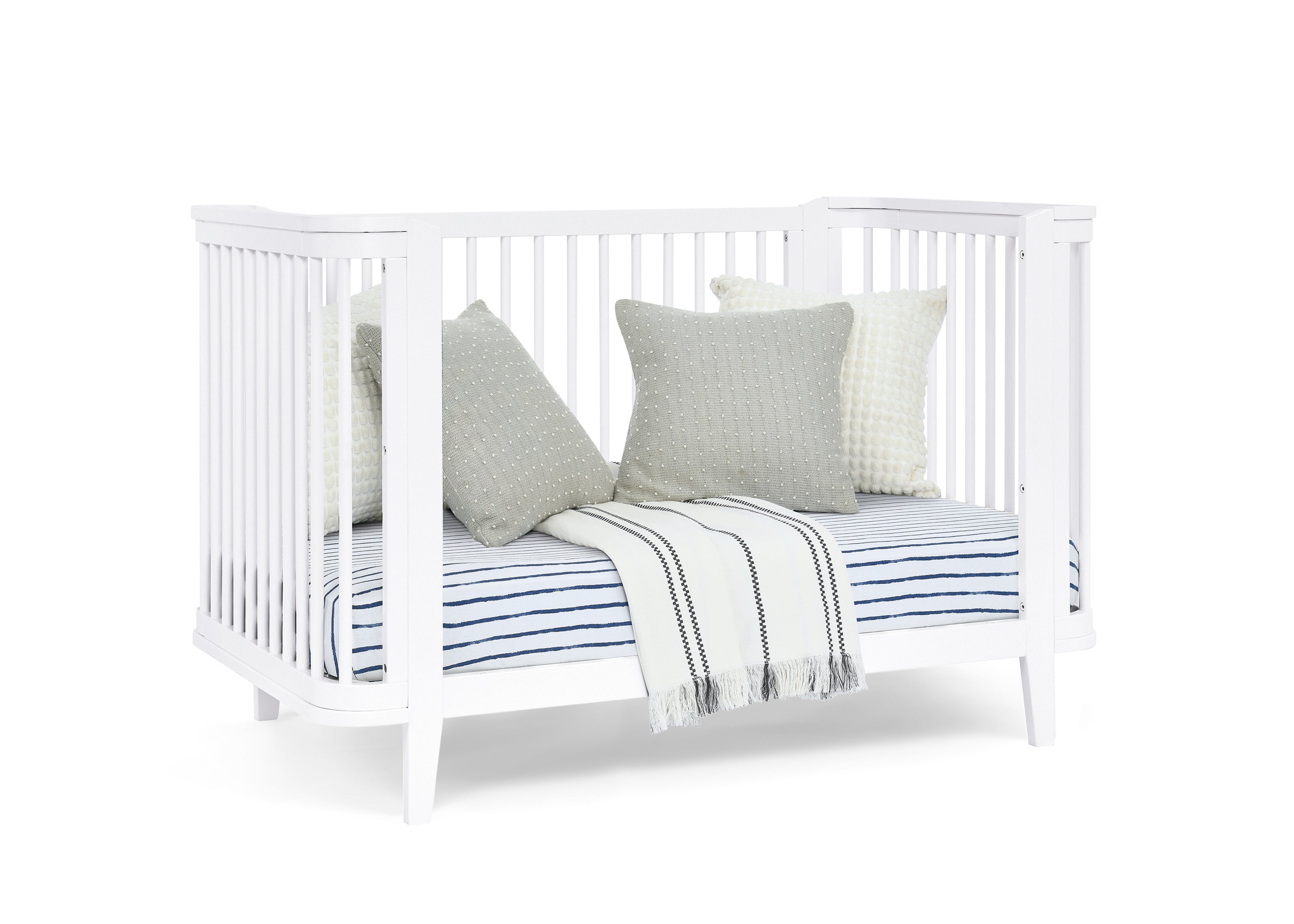 Noah 4-in-1 Convertible Baby Crib - Toddler Bed, Daybed & Full-Size Frame - Modern Nursery Furniture for Newborns to Teens (White) | Perfect for Bedrooms, Daycare & Guest Rooms