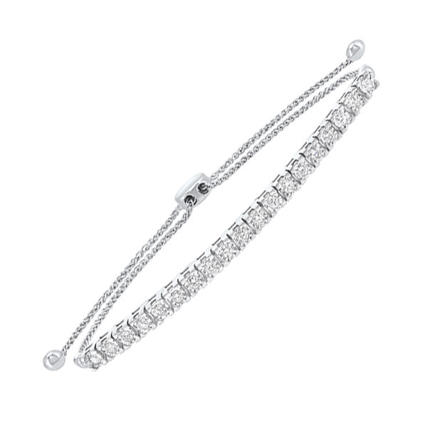 14K White Gold Diamond Bracelet (1/2 CTW) - Elegant Jewelry for Women, Perfect for Weddings, Anniversaries & Special Occasions