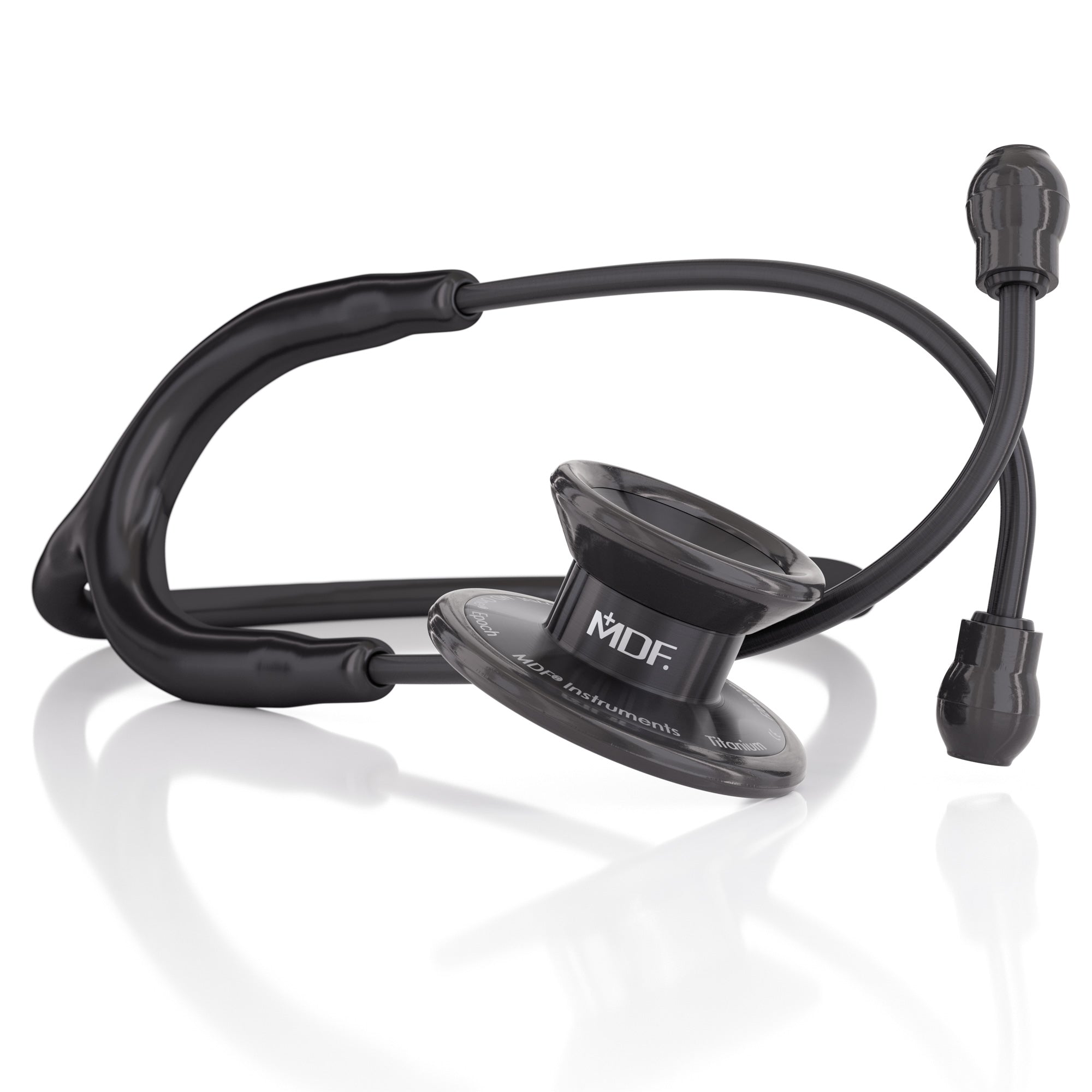 MD One® Epoch® Titanium Adult Stethoscope - Black/BlackOut | Premium Medical Stethoscope for Doctors, Nurses & Healthcare Professionals | Ideal for Clinical Use, Patient Exams & Emergency Care
