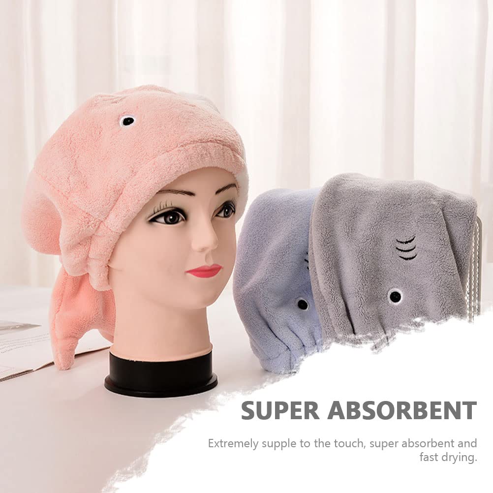 Uonlytech Women's Quick Dry Hair Cap - Polyester Small Fish Towel for Shower & Travel