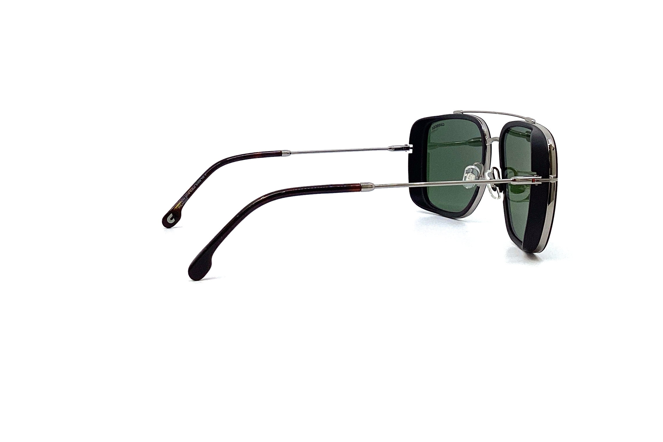 Carrera 207/S Sunglasses - Polarized UV Protection for Men & Women - Stylish Black Aviator Sunglasses for Driving, Running, and Outdoor Activities