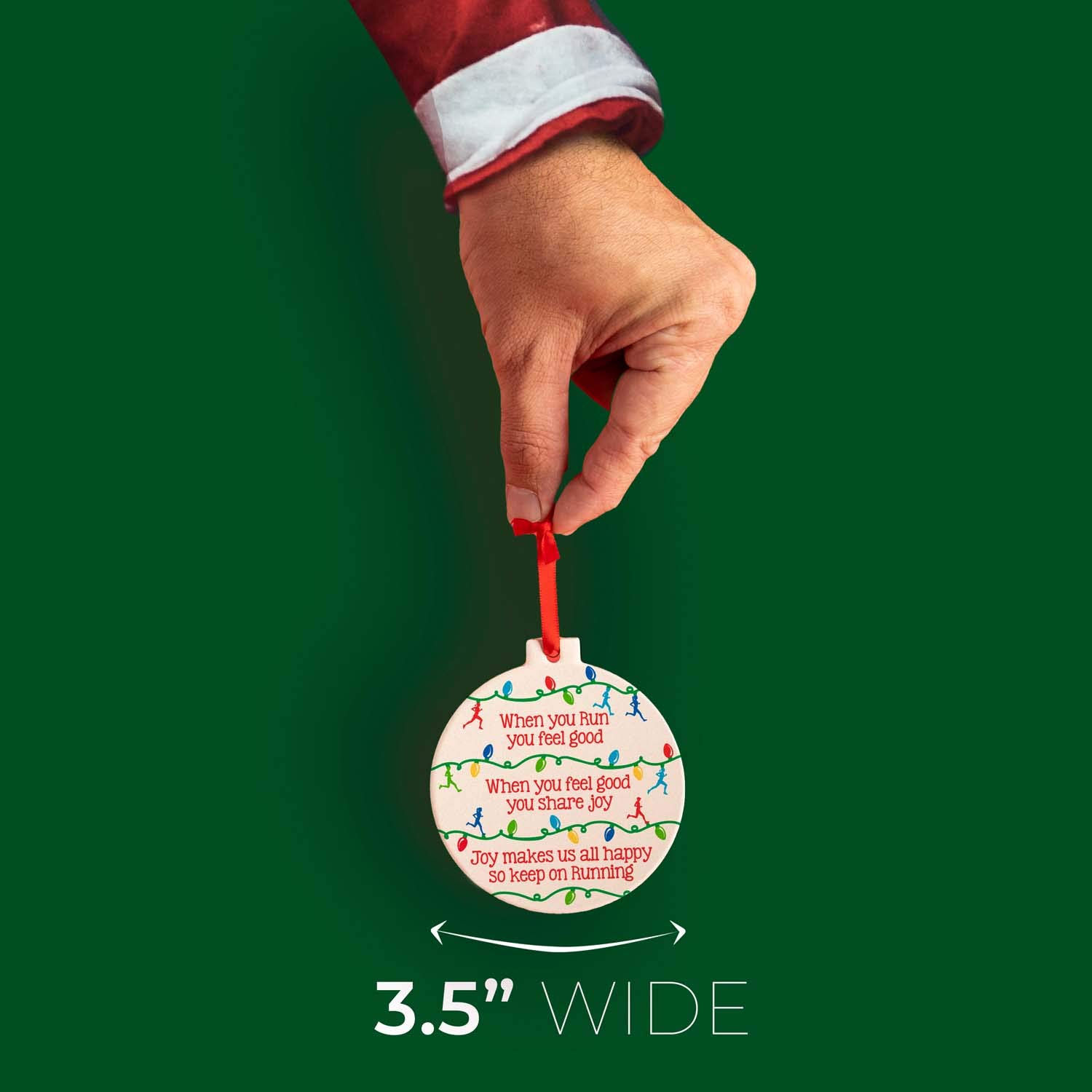 Ceramic Running Shoe Christmas Ornament - Perfect for Runners & Athletes Holiday Decor - Ideal for Tree Toppers, Gift Exchanges & Sports-Themed Holiday Parties