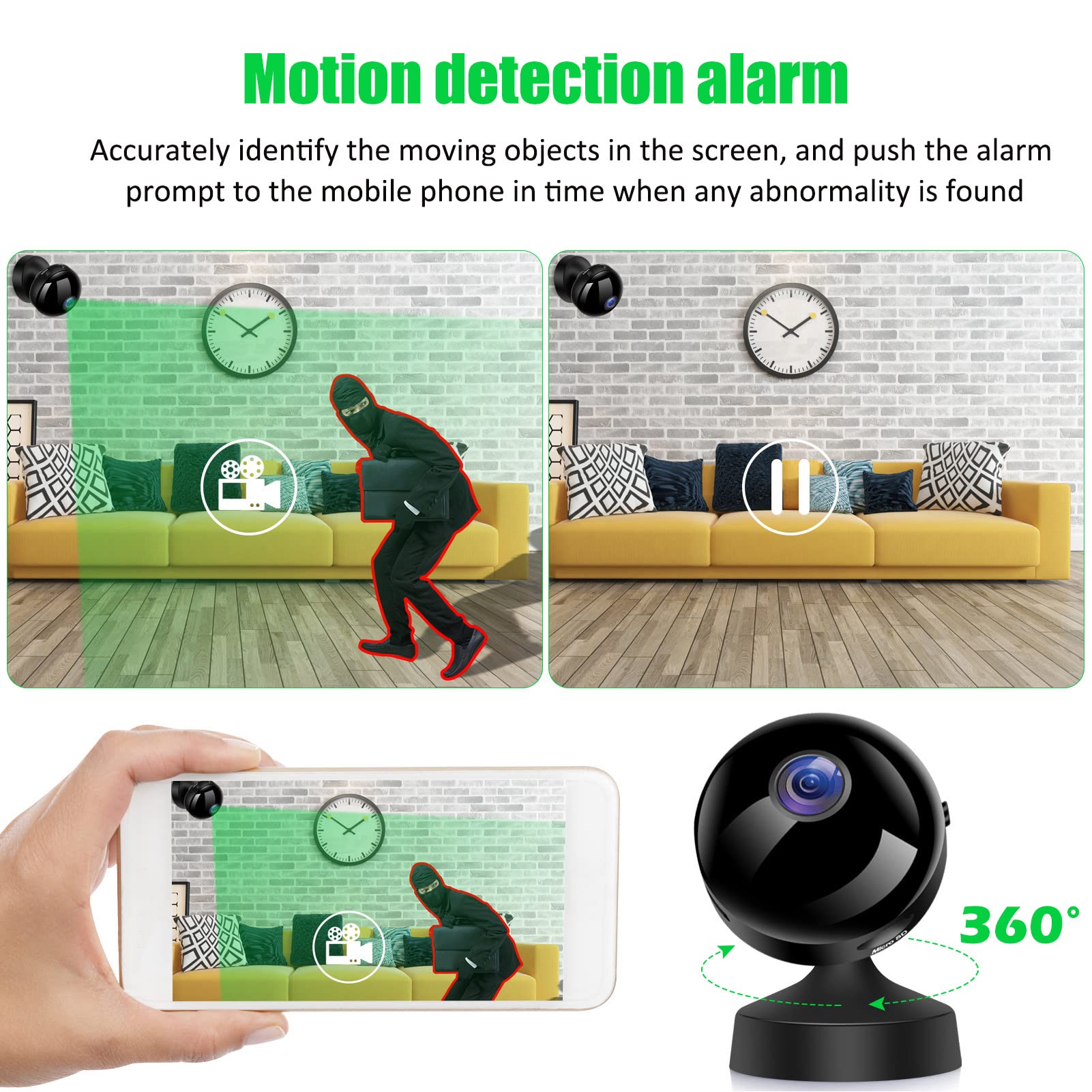 PUSOKEI Outdoor Wireless Security Camera - 1080P HD WiFi IP Camera with 150° Wide Angle, Motion Detection & Night Vision for Home Surveillance - Ideal for Backyard, Garage, and Front Door Monitoring