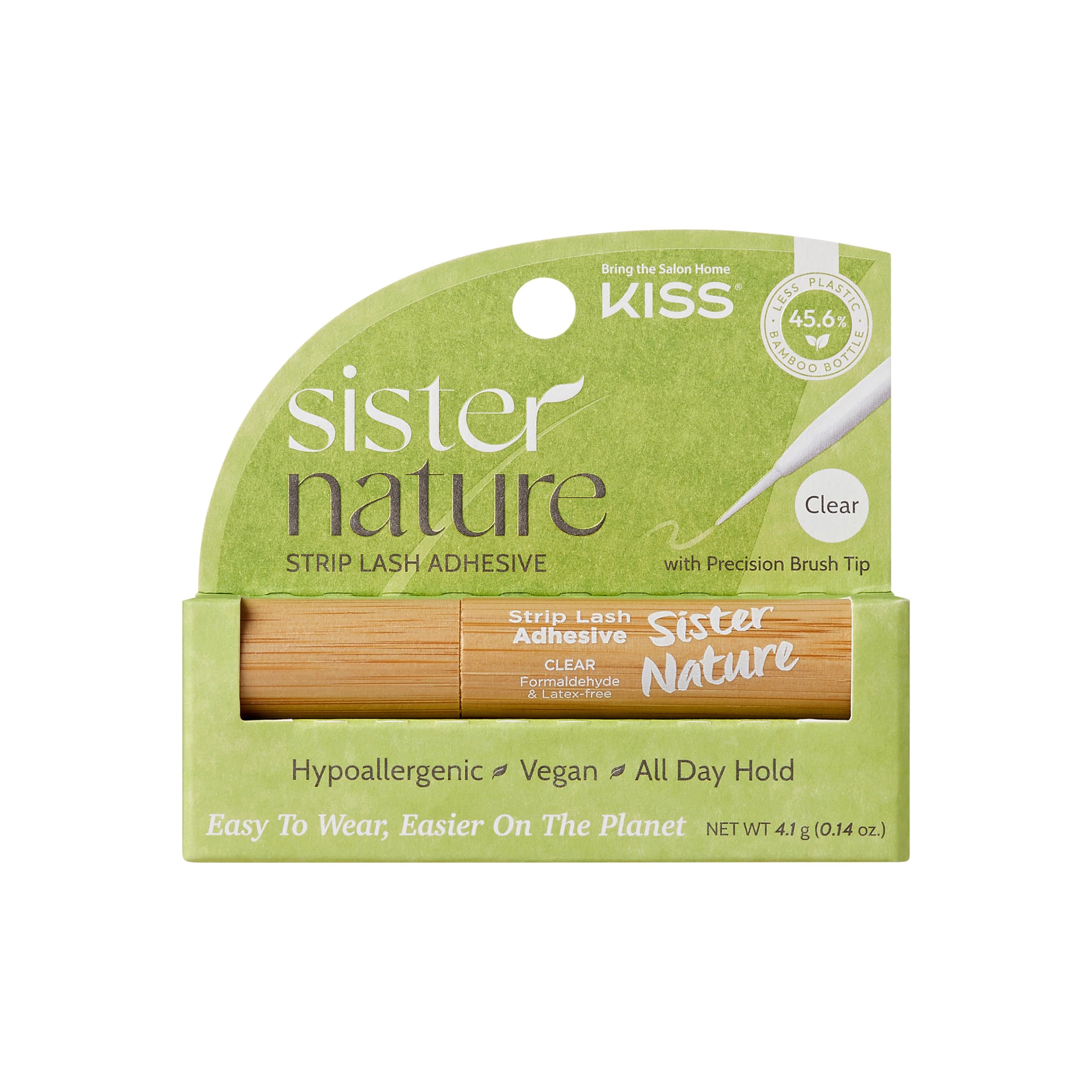 KISS Sister Nature False Eyelashes - Sage Green 12mm Reusable Strip Lashes (1 Pair) | Contact Lens Friendly & Easy to Apply | Perfect for Daily Wear, Cosplay & Special Occasions