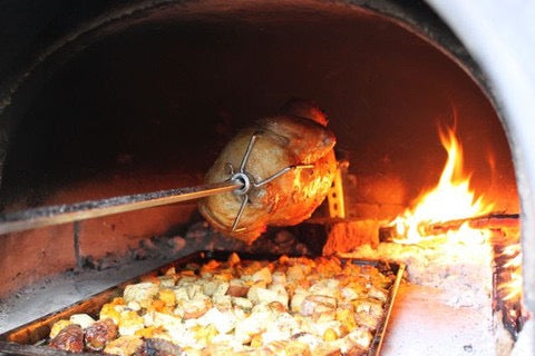 Best Rotisserie Spit for Pizza Oven - Heavy Duty Stainless Steel BBQ Rotisserie Kit - Perfect for Outdoor Grilling, Backyard Parties & Camping Cooking
