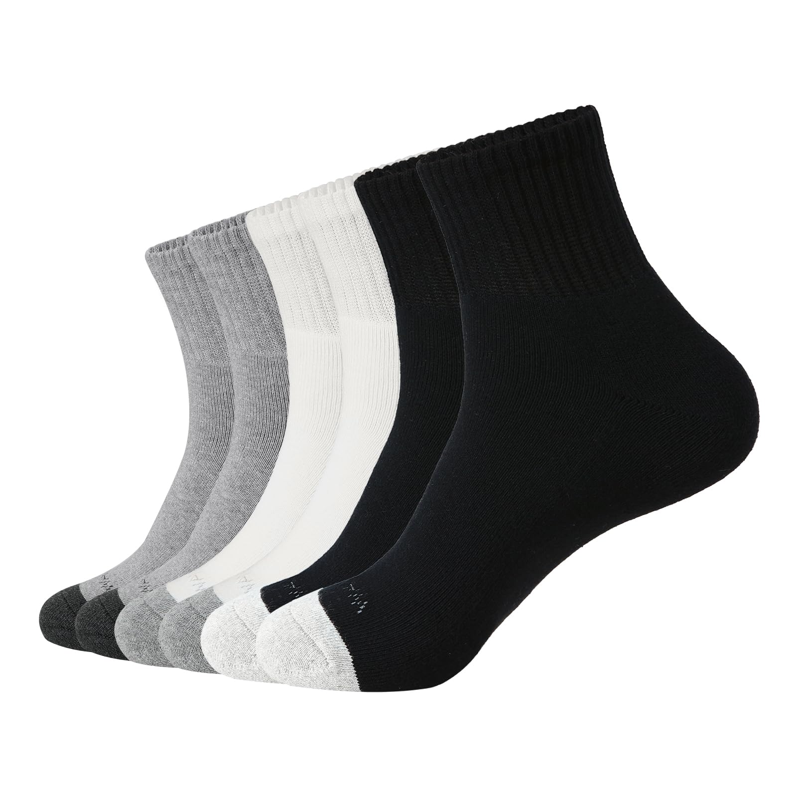 Women's Cushioned Cotton Ankle Socks 6-Pack - Anti-Blister Athletic Quarter Socks (Sizes 7-10 & 10-13) for Running, Workout & Everyday Comfort